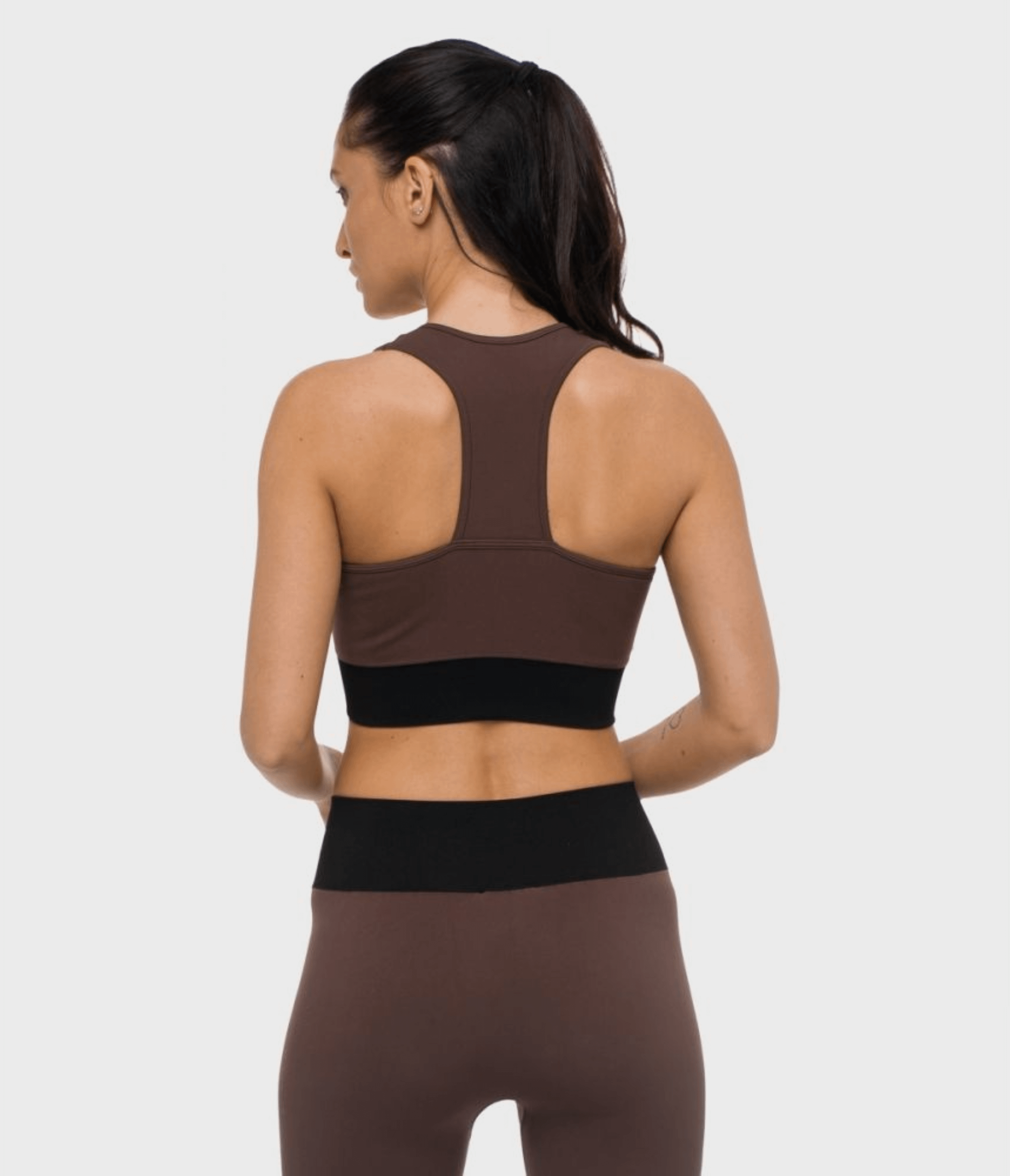 TOP SPORTIVO KAIA BRB - CHESTNUT/BLACK