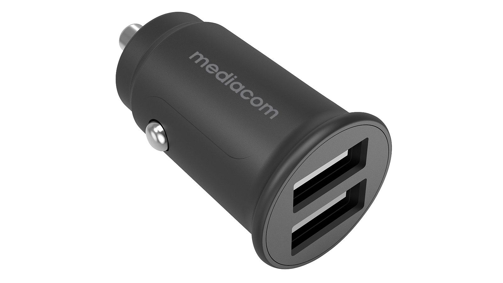 Caricabatterie da auto MEDIACOM con 2 porte USB