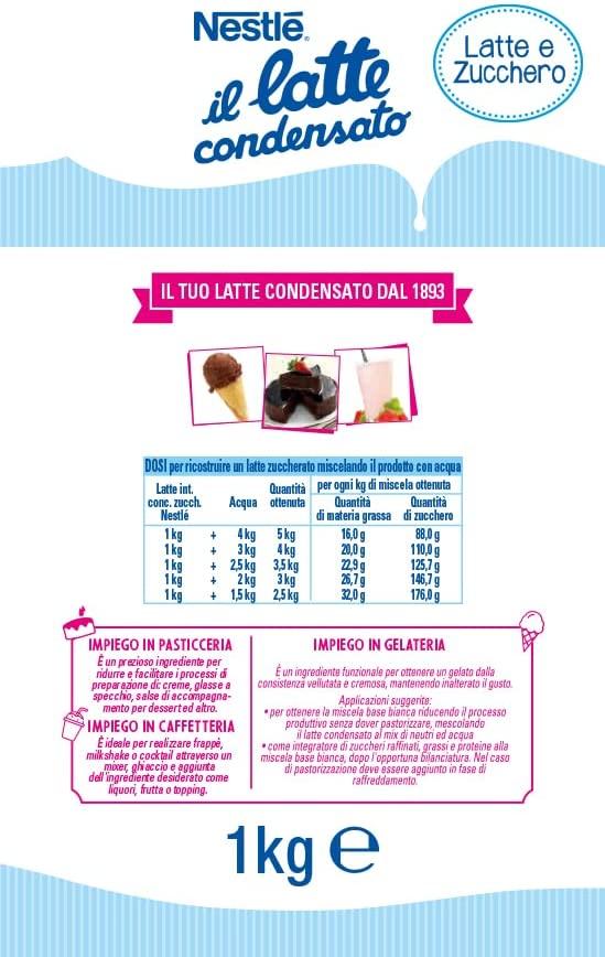 Nestlé Latte Intero Concentrato Zuccherato Latta, 1 Kg