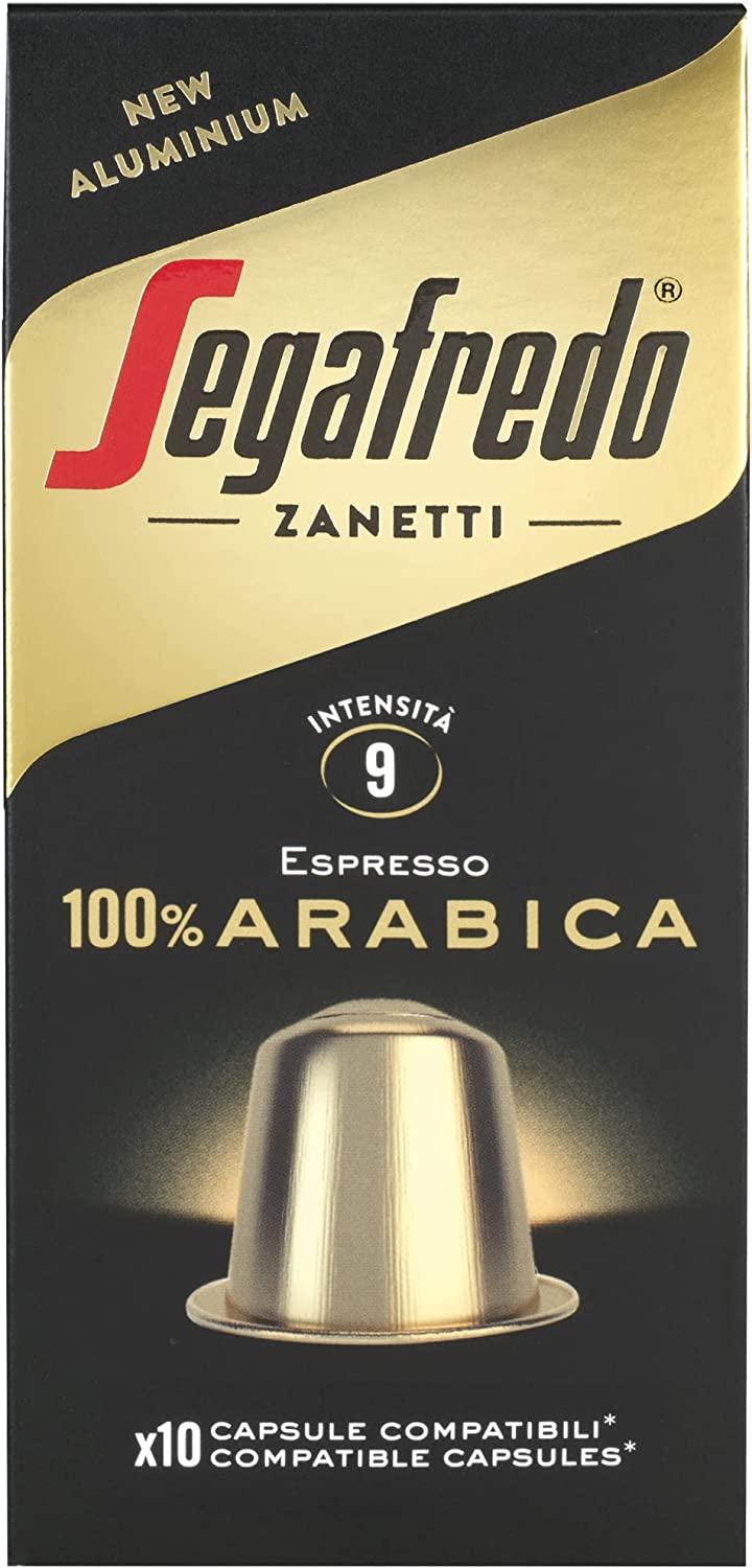 Segafredo Zanetti 100 Capsule in Alluminio compatibili con Nespresso®  Caffè 100% Arabica