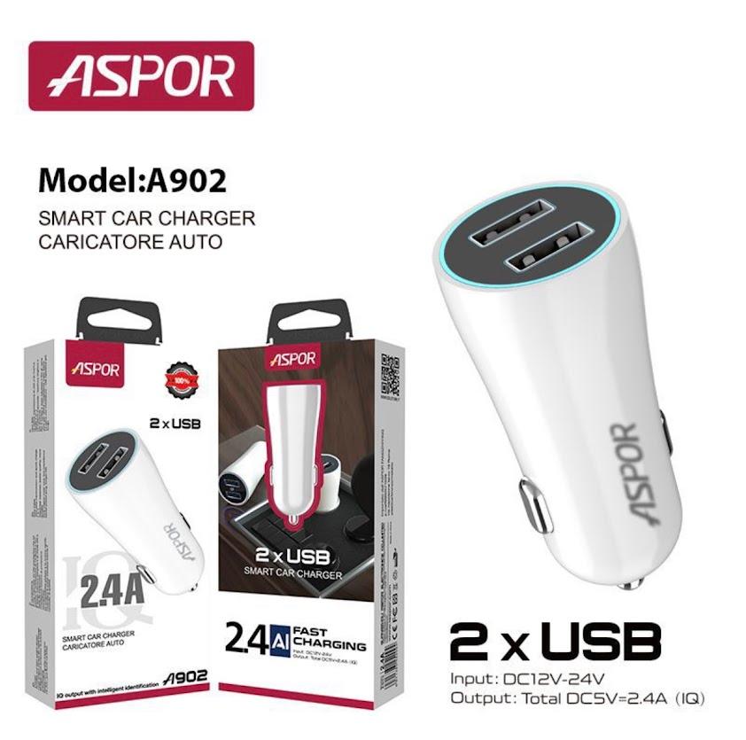 Caricatore da auto con doppia usb 2.4A