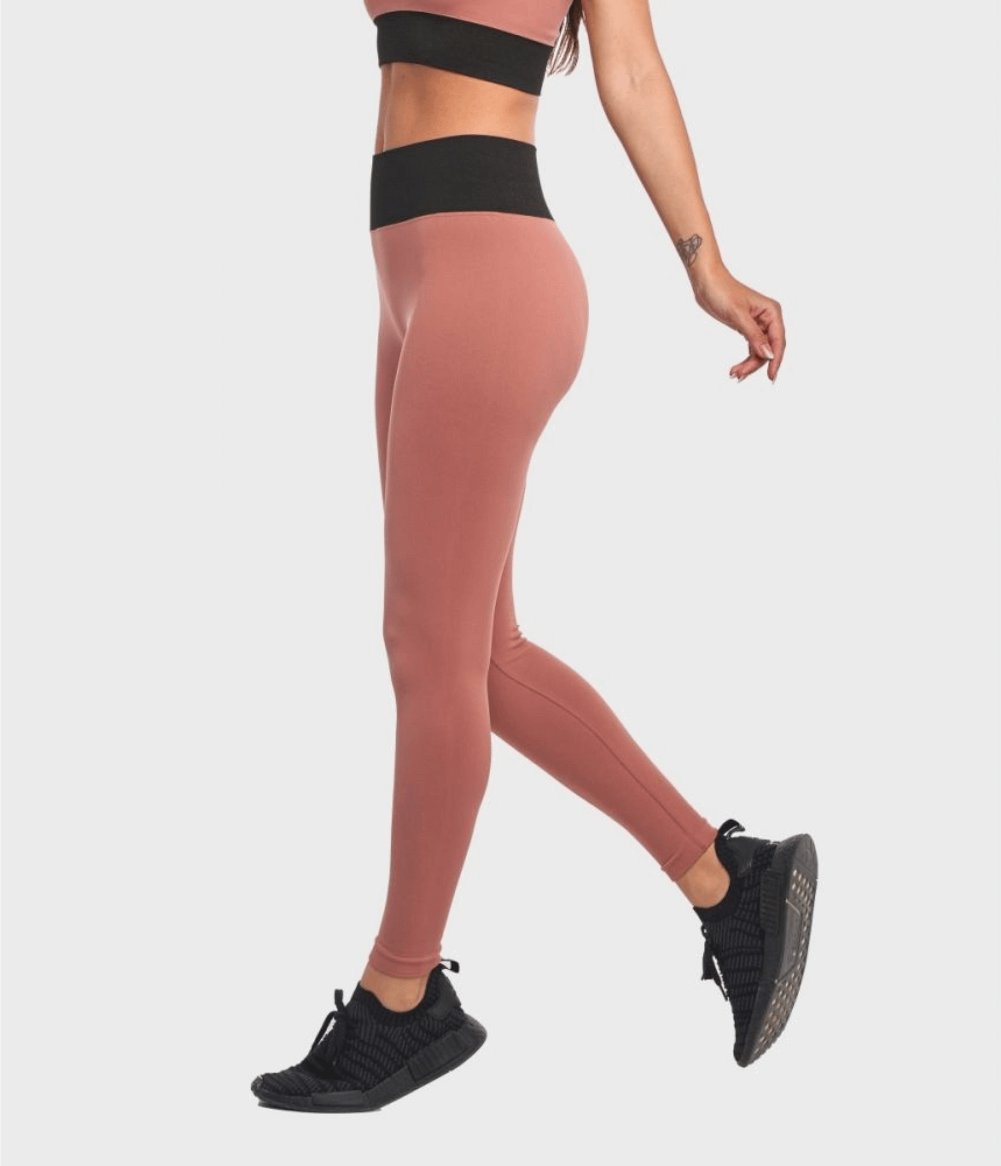 LEGGINGS SPORTIVO RIVINGTON - BRB – DESERT ROSE/BLACK