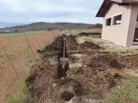 Costruzione rete di scarico acque bianche