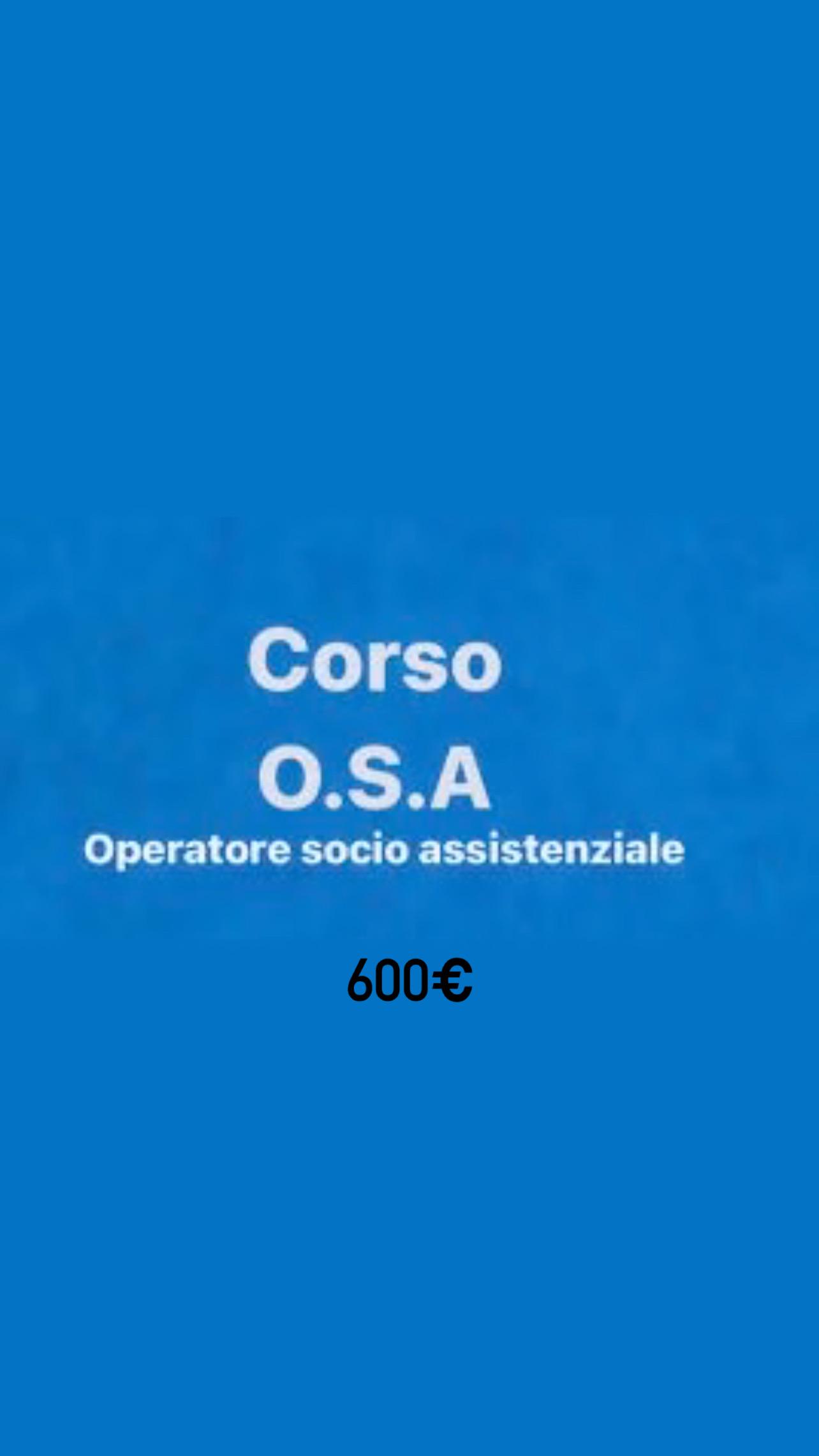O.S.A - Operatore Socio Assistenziale 100% Online € 540