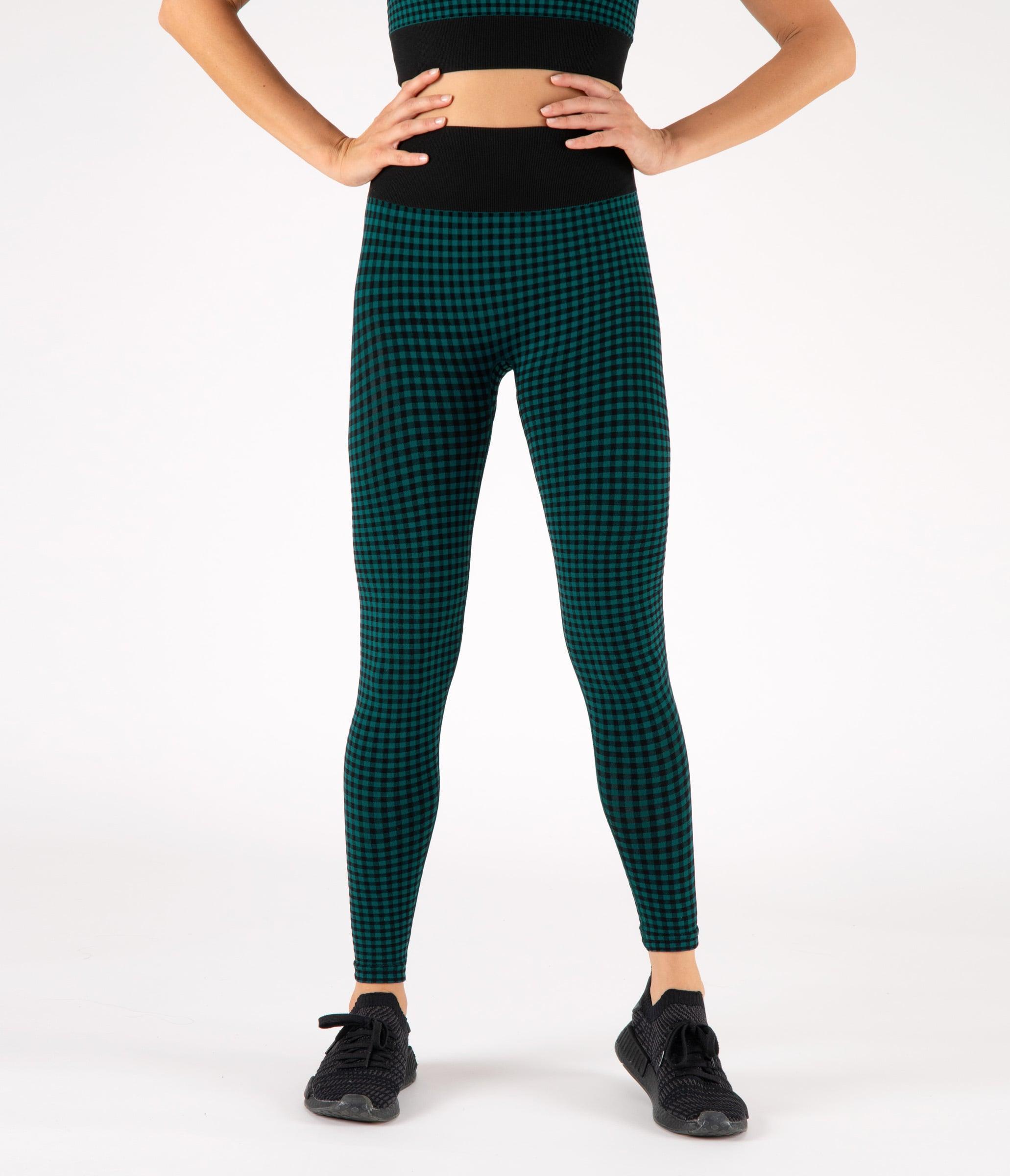 LEGGINGS SUTTON – CHECK – BLACK AND TEAL