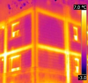 Rilievo termografico di un edific