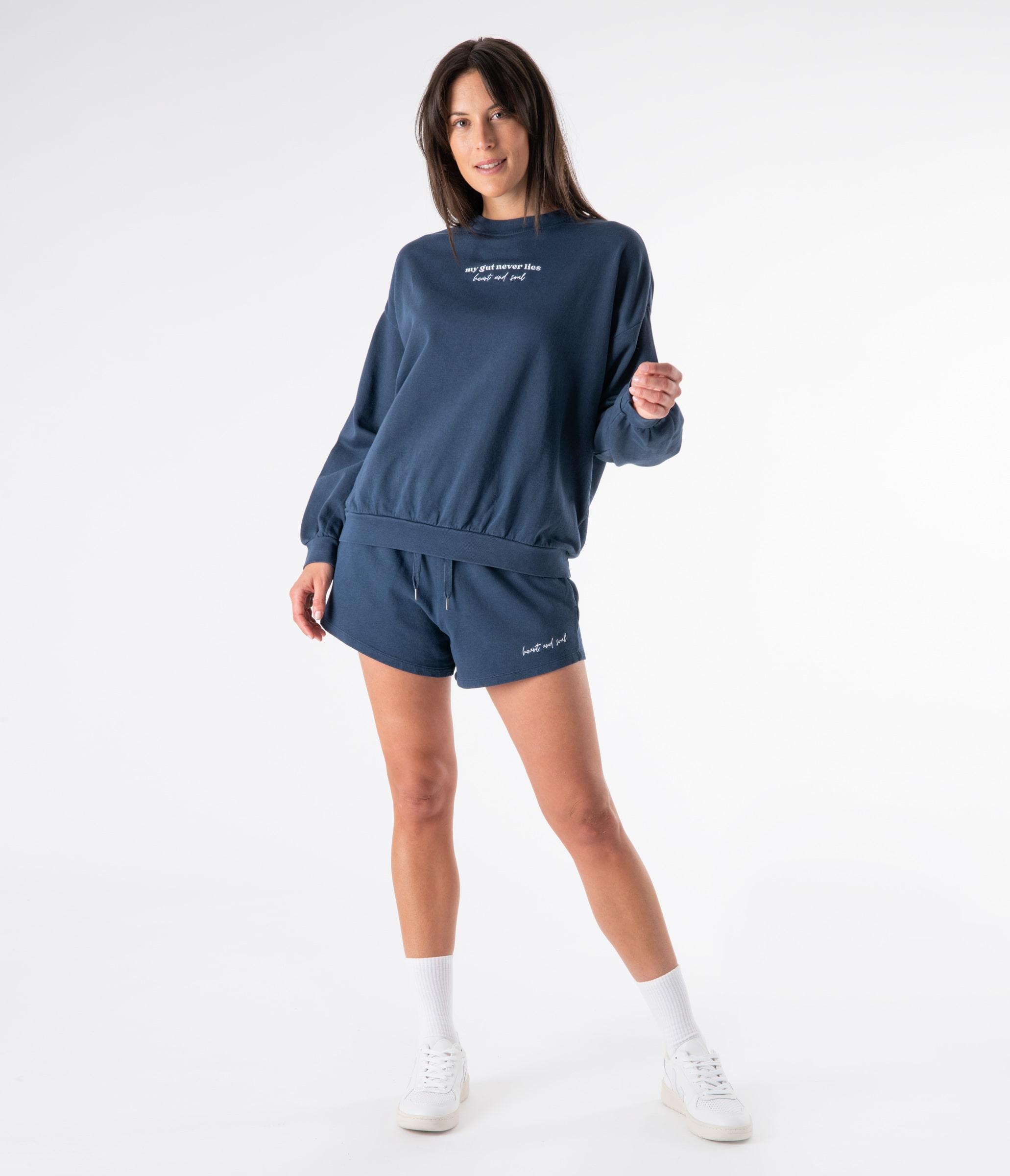 FELPA GIROCOLLO MIA OVERSIZE - DEEP BLUE