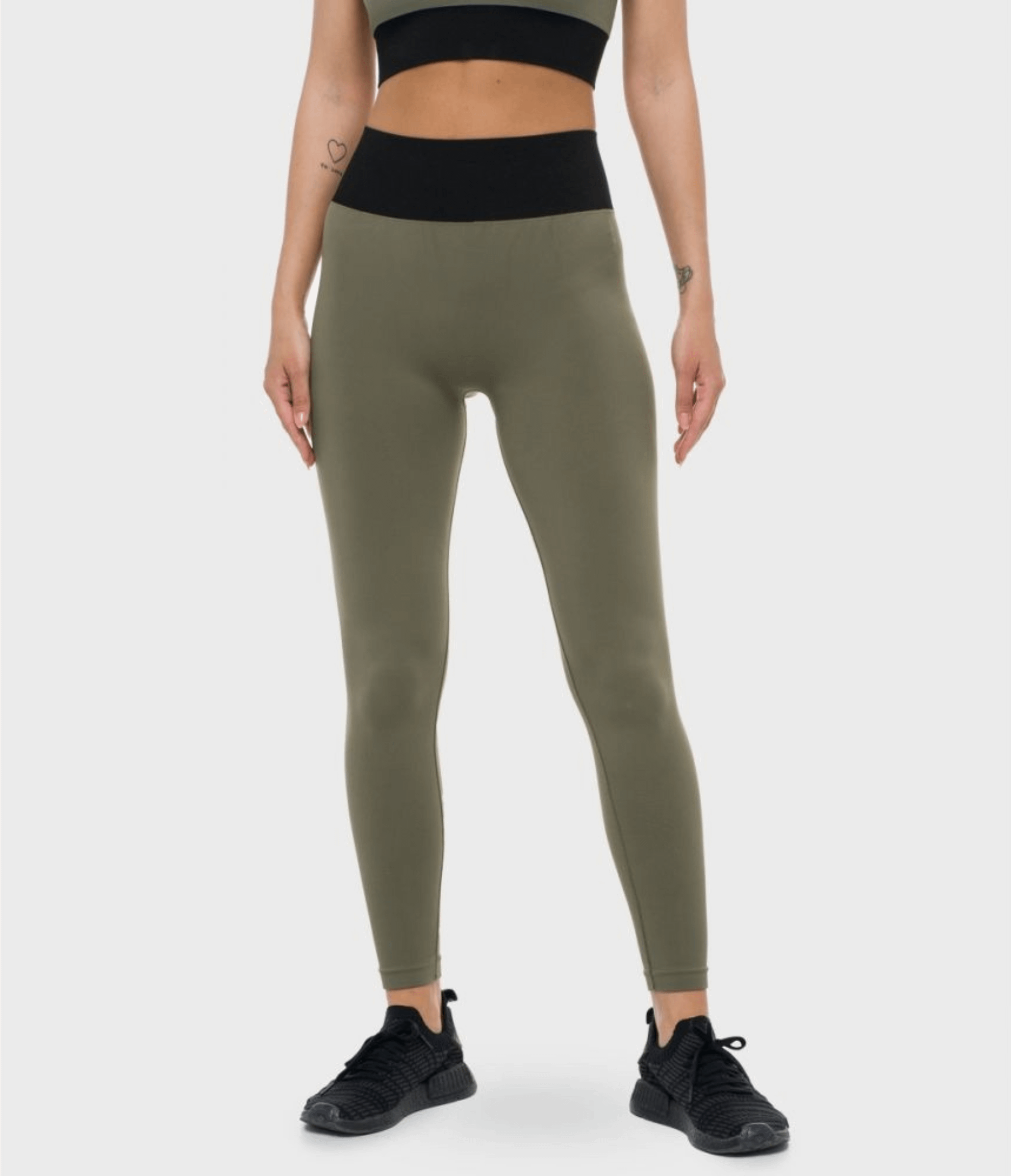 LEGGINGS SPORTIVO RIVINGTON - BRB - OLIVE/BLACK