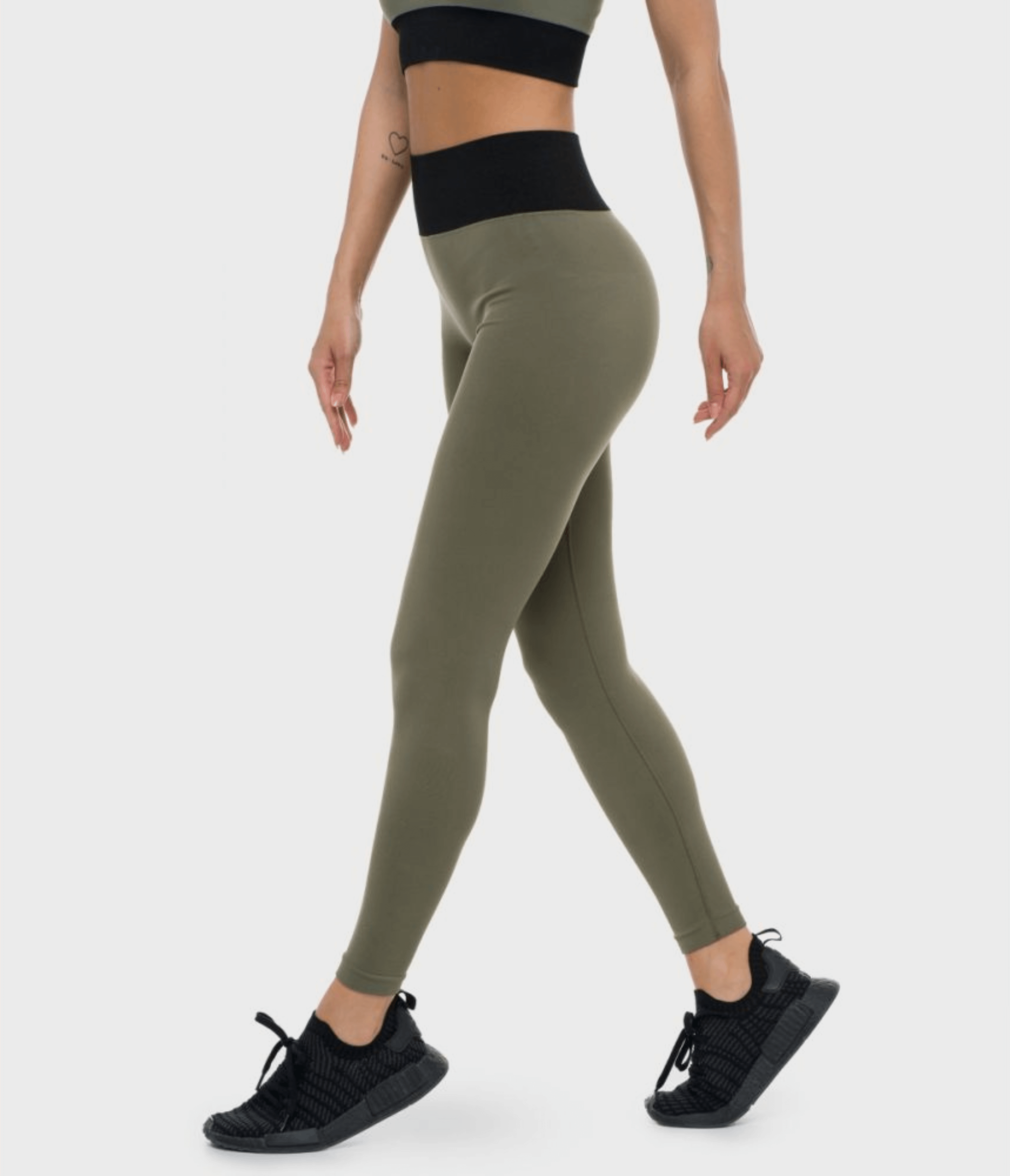 LEGGINGS SPORTIVO RIVINGTON - BRB - OLIVE/BLACK