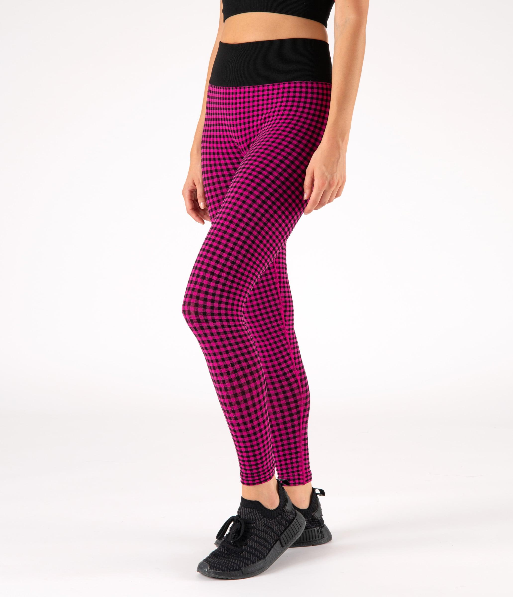 LEGGINGS SUTTON – CHECK – BLACK AND FUCHSIA