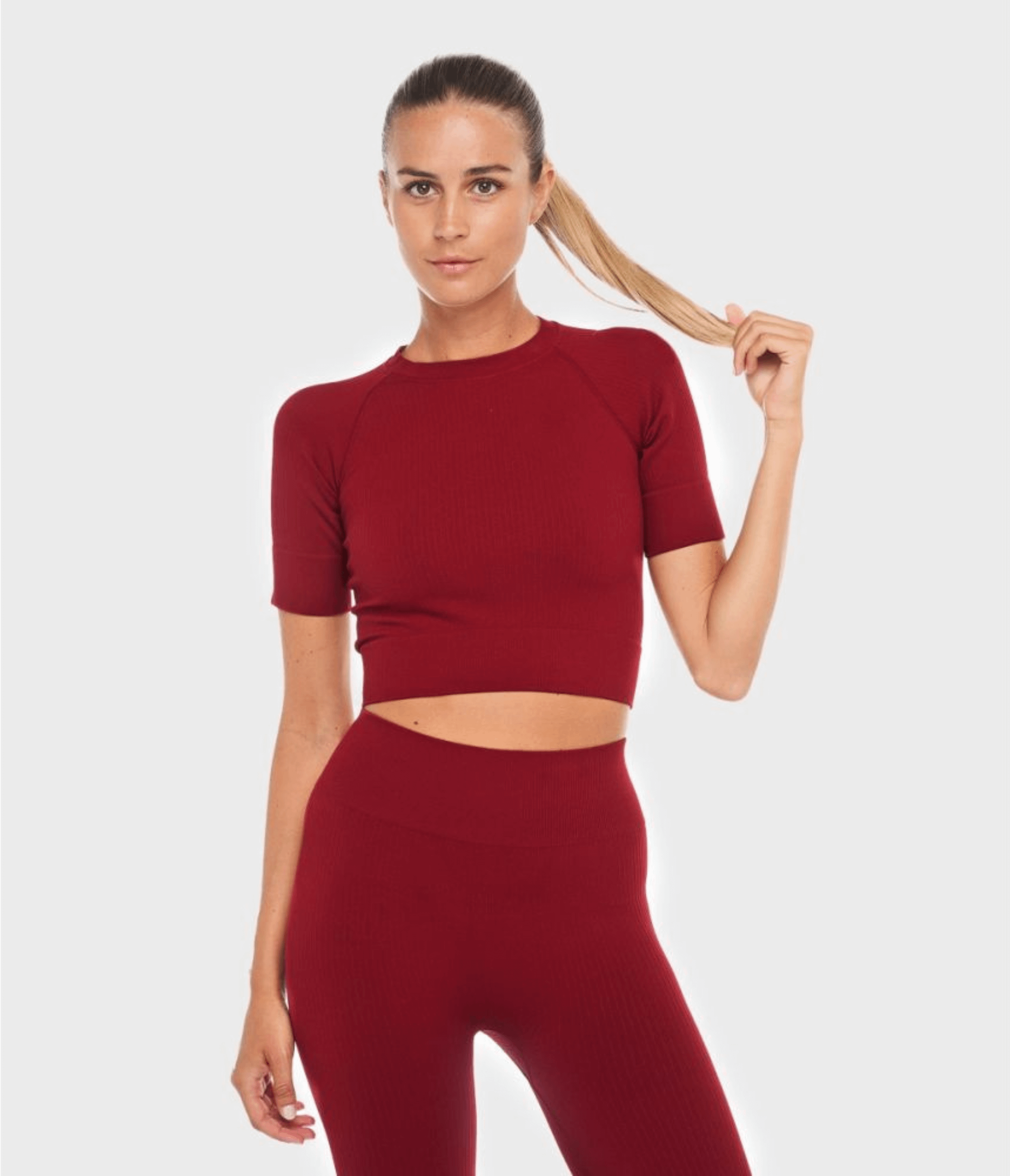 CROP TOP SPORTIVO NORA - INFINITY – RHUBARB