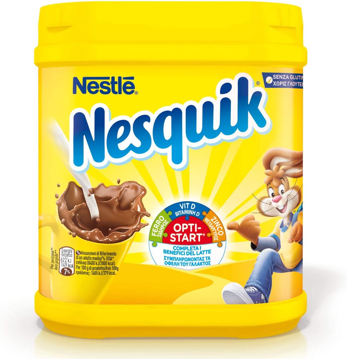 Nesquik Opti-Start Cacao Solubile per Latte Barattolo da 500 gr
