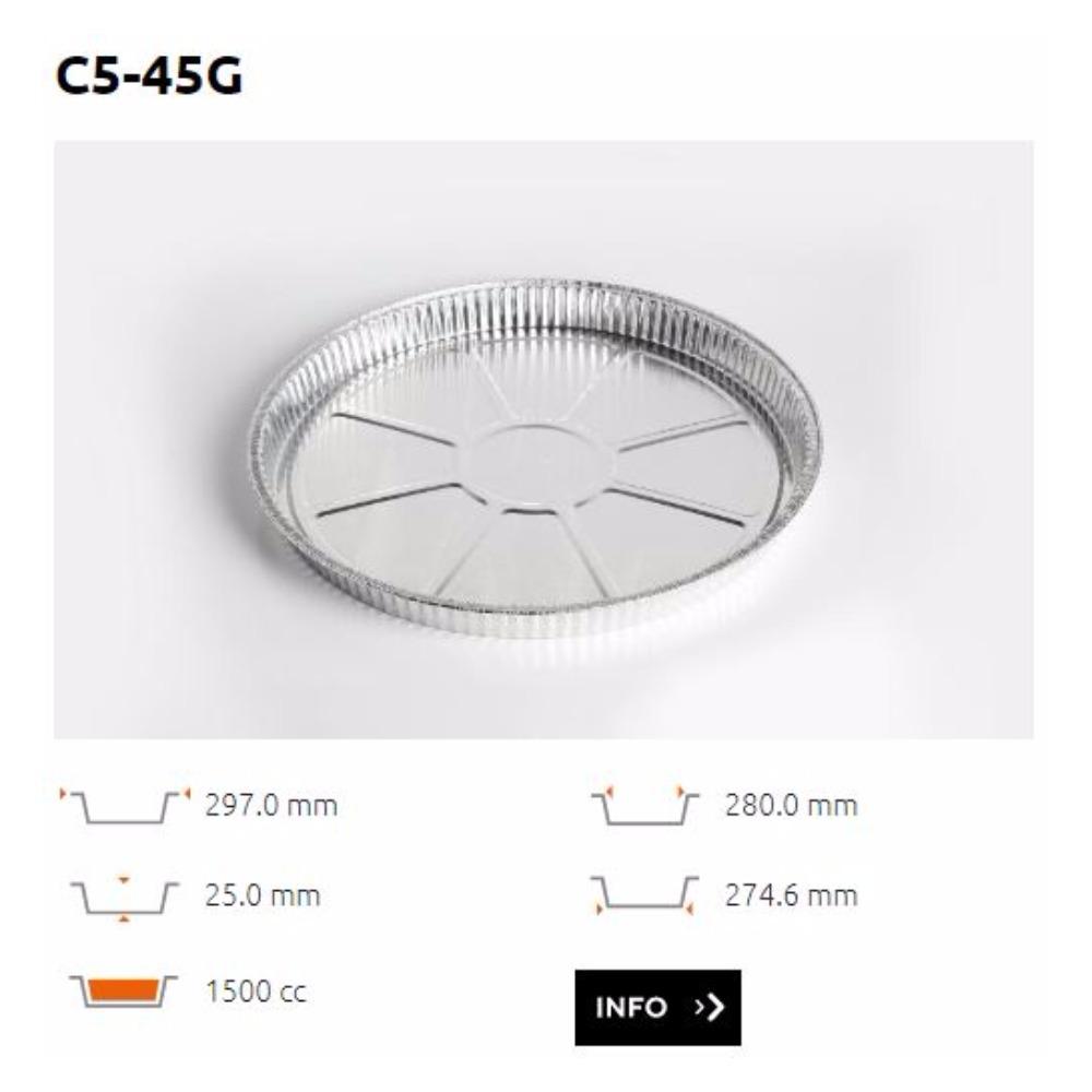 Contenitore circolare C5-45G alluminio 50 pezzi Icont