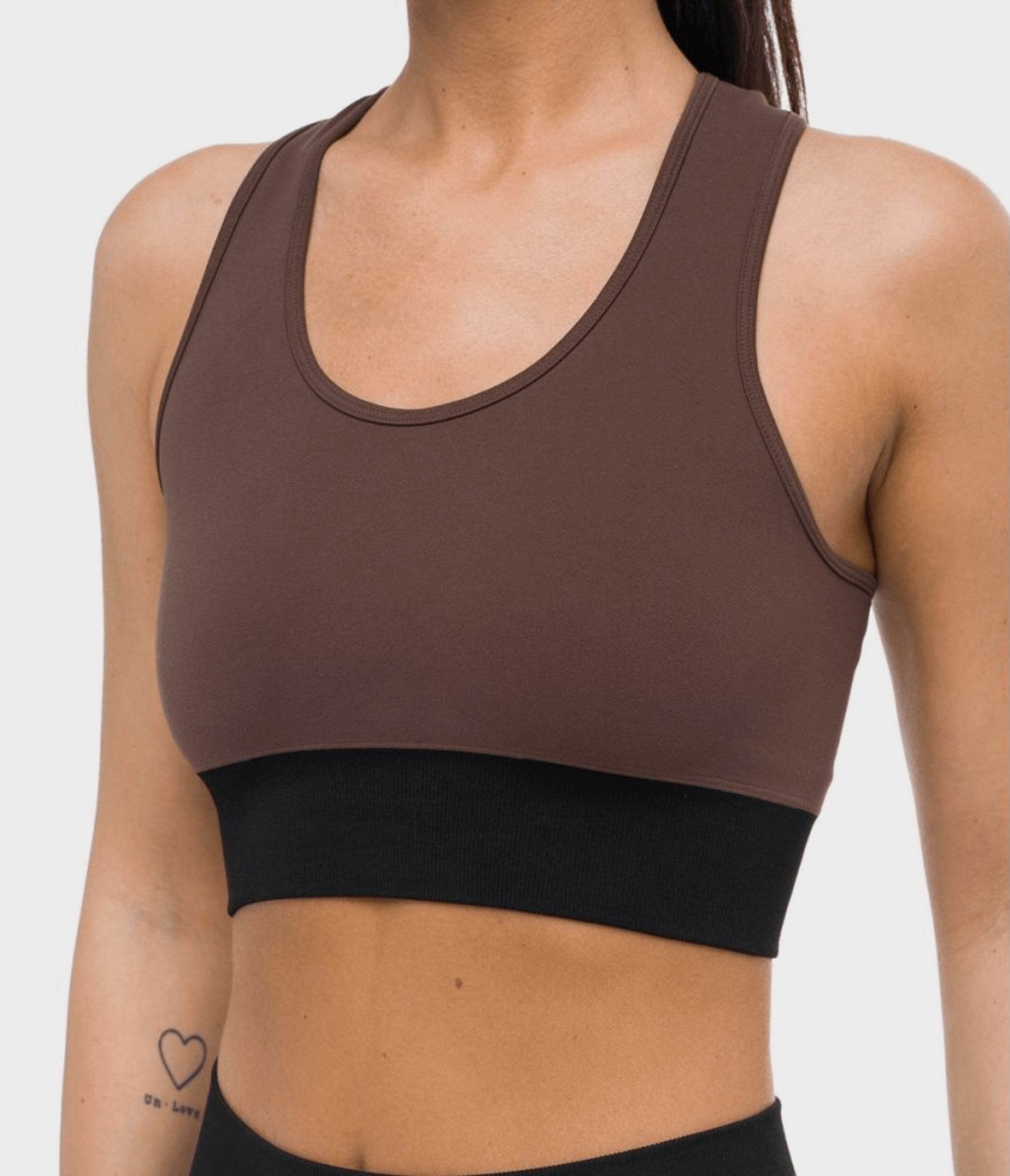 TOP SPORTIVO KAIA BRB - CHESTNUT/BLACK