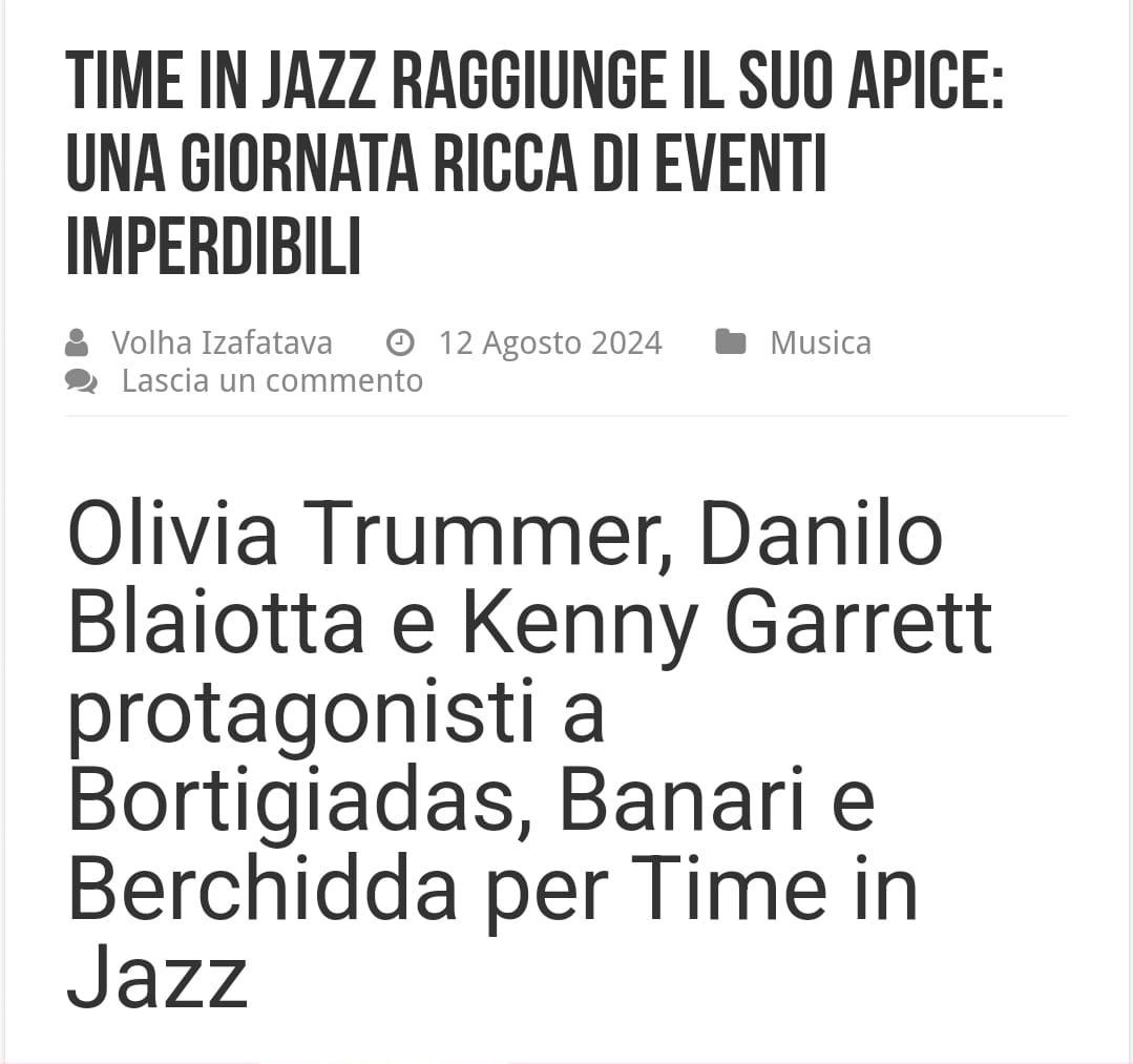 Danilo Blaiotta PLANETARIAT Live at Time in Jazz Festival!