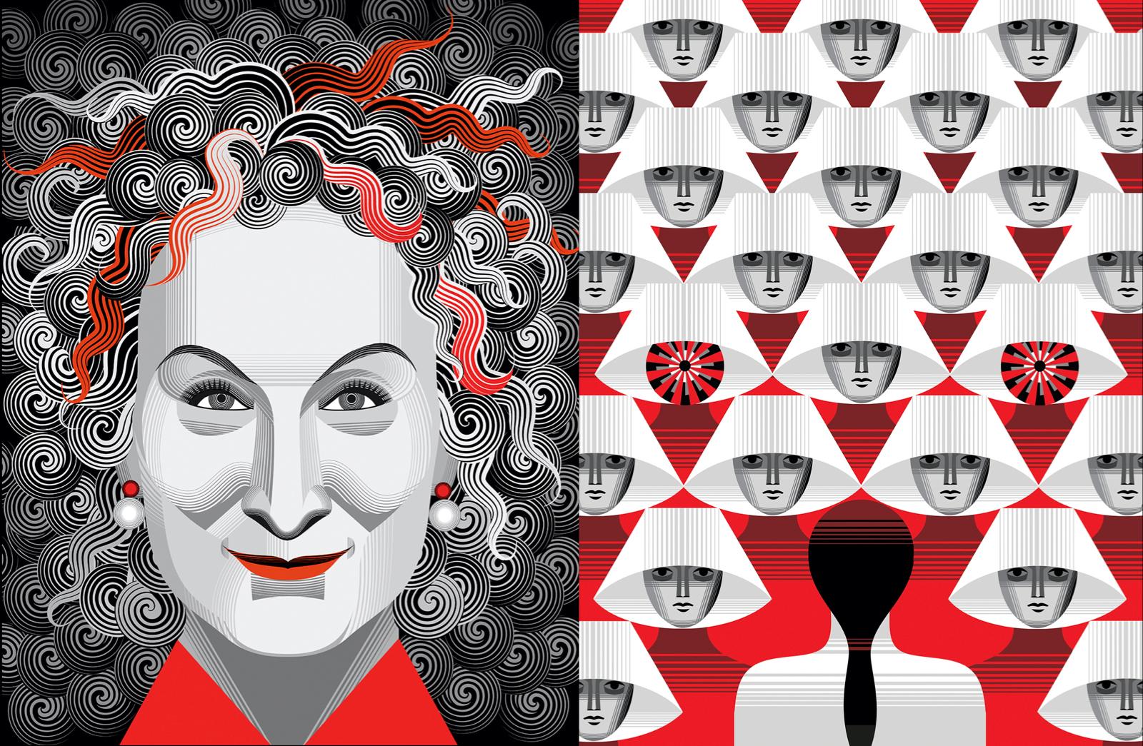 Margaret Atwood cover arts series for Corriere Della Sera