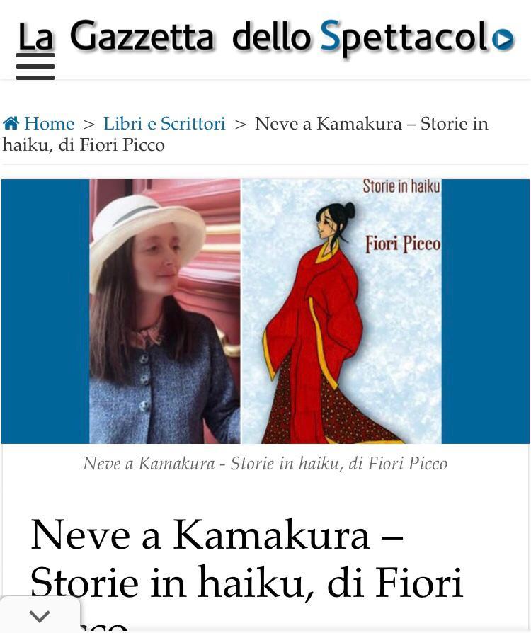 La Gazzetta dello Spettacolo: "Neve a Kamakura- Storie in haiku" di Fiori Picco