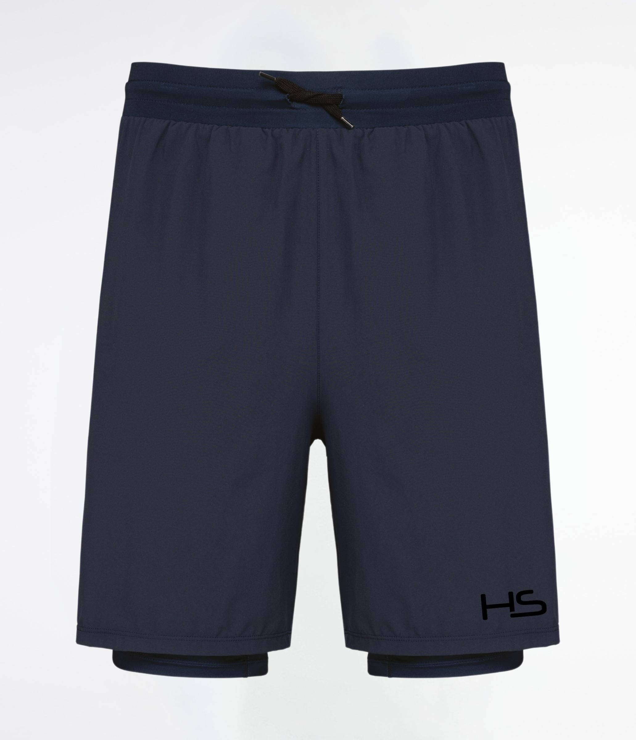 Shorts 2-in-1 con sotto pantaloncino integrato navy