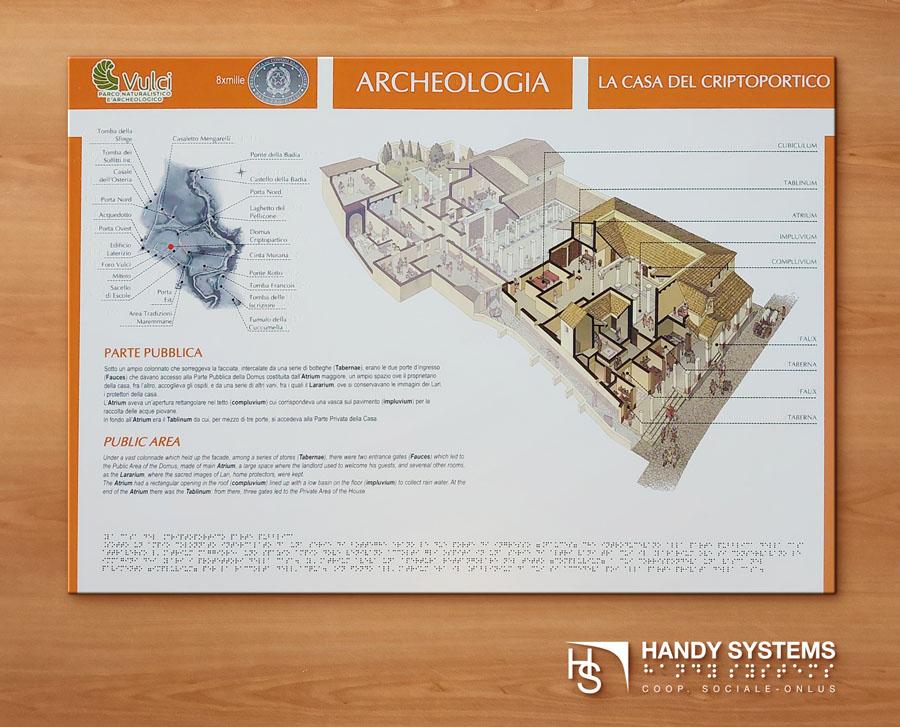 Mappa tattile - Parco Archeologico Naturalistico Vulci