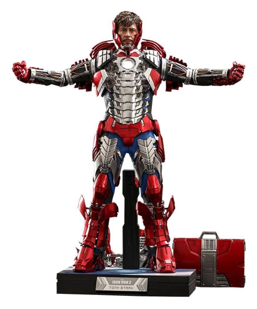 Hot Toys TONY STARK Mark V SUIT UP Iron Man 2 DELUXE 1/6 FIGURE