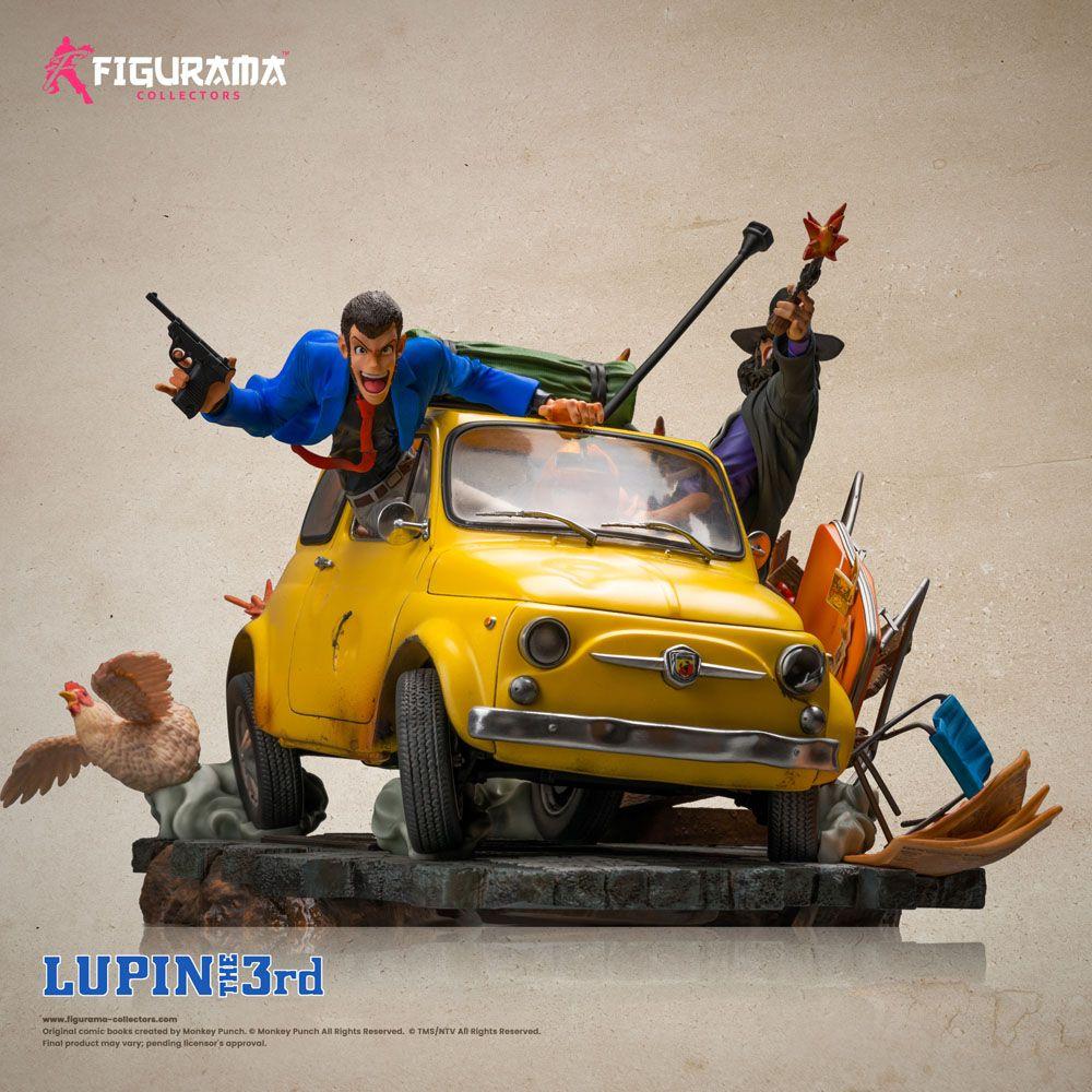 Figurama Collectors LUPIN III Elite Diorama 1/8 STATUE Fujiko & Jigen FIAT 500