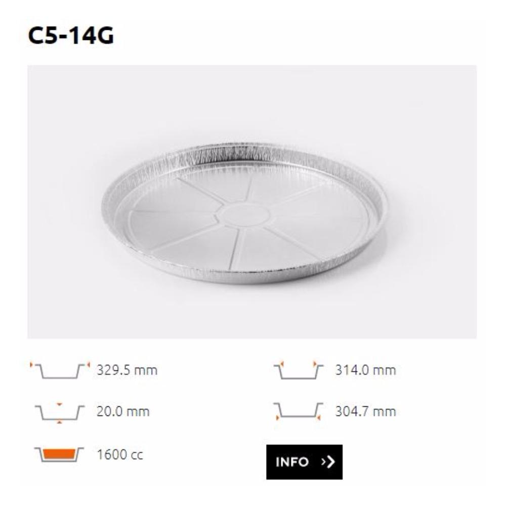 Contenitore circolare C5-14G alluminio 100 pezzi Icont