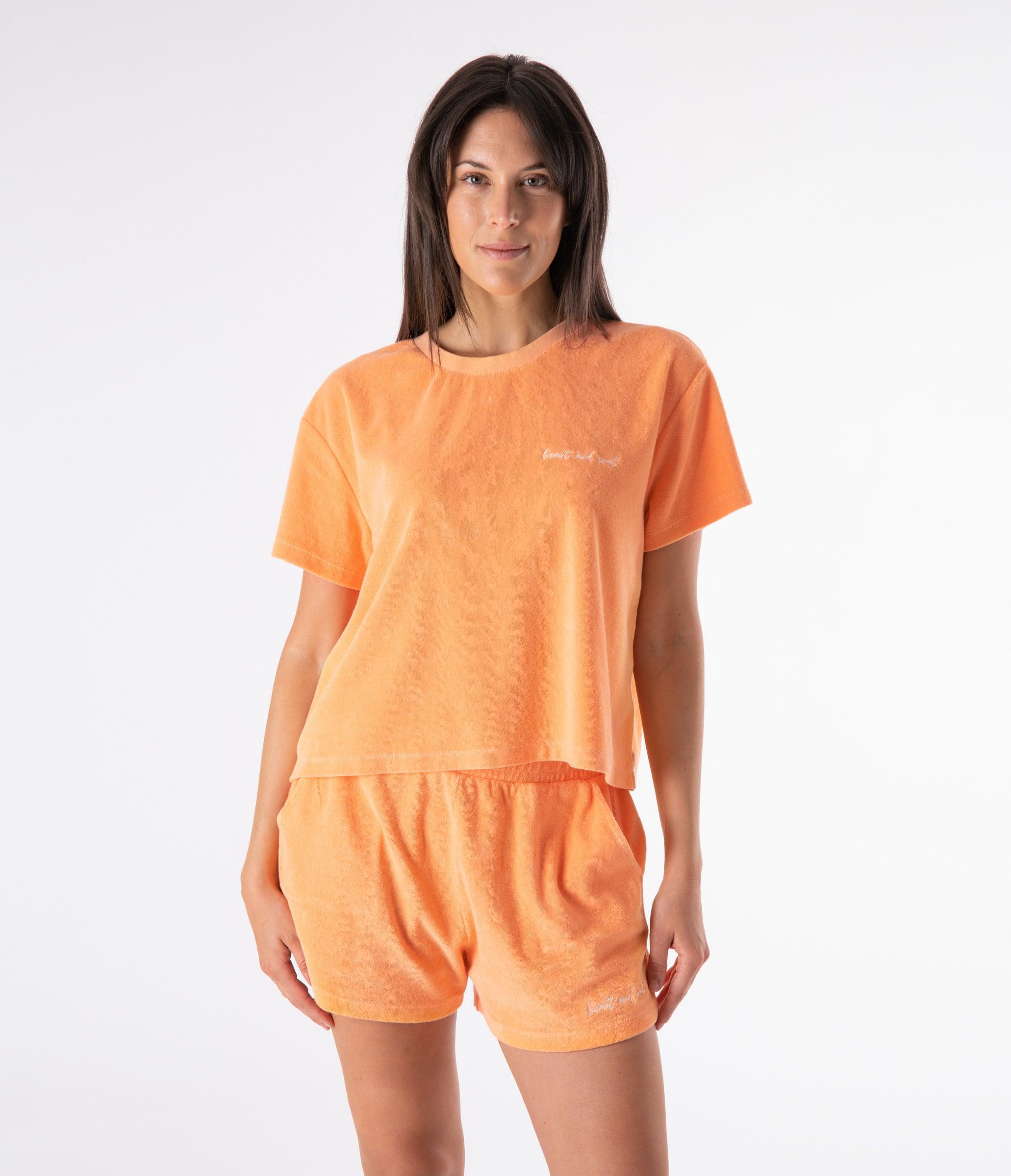 T-SHIRT IN SPUGNA VIRGINIA – PAPAYA