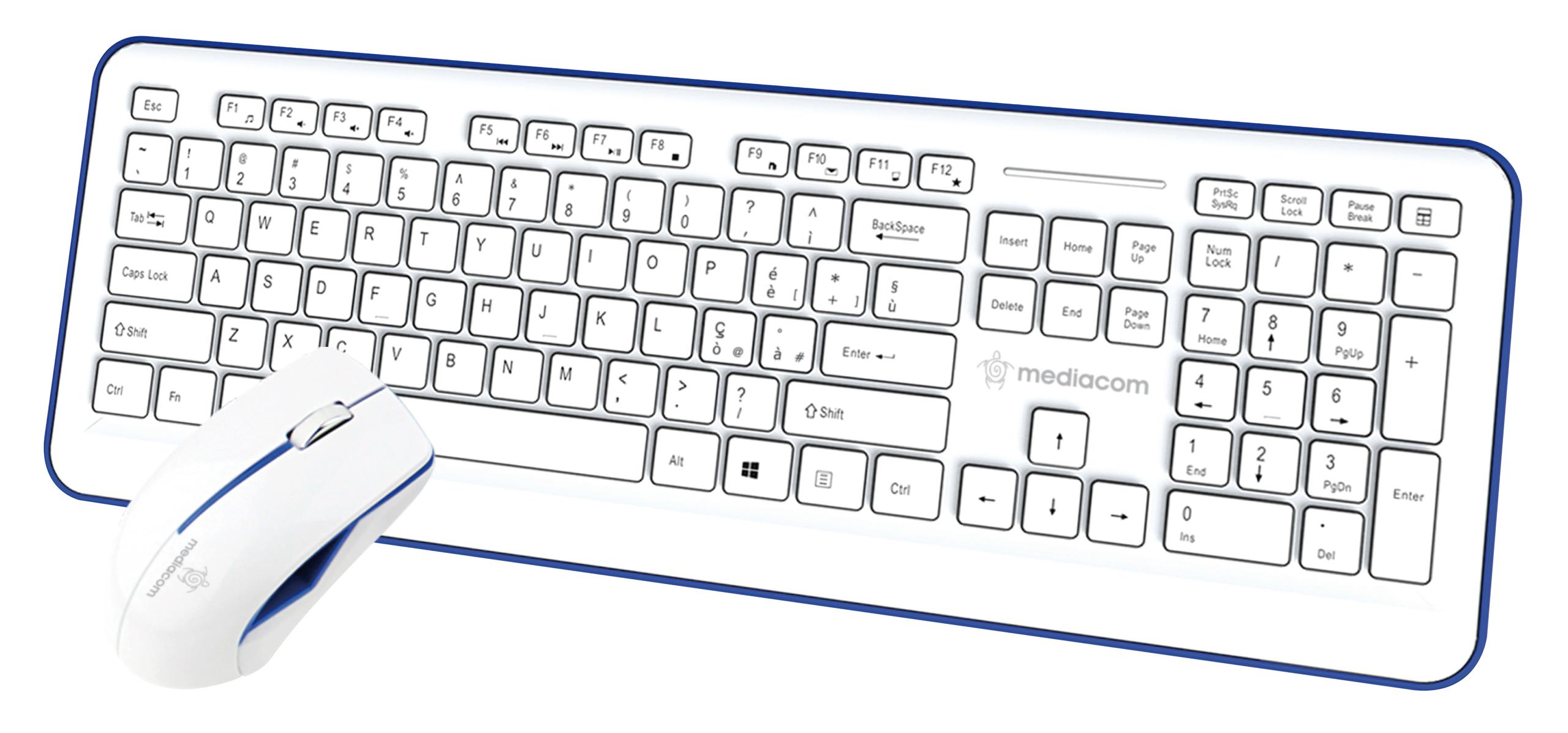 MEDIACOM NX971 Wireless Combo - Set mouse e tastiera - senza fili - 2.4 GHz