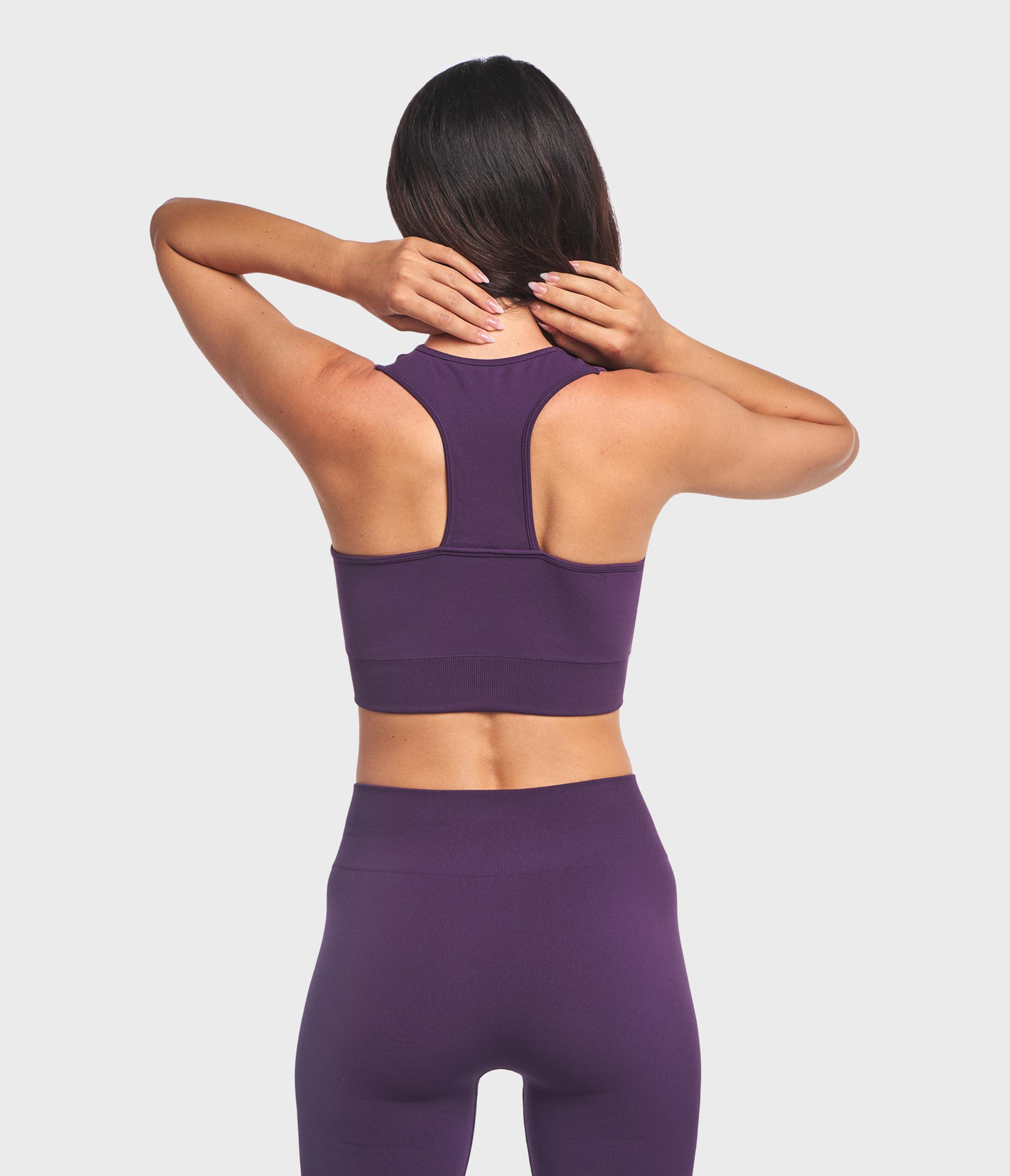 CROP TOP SPORTIVO KAIA ONE BLOCK - DARK PURPLE