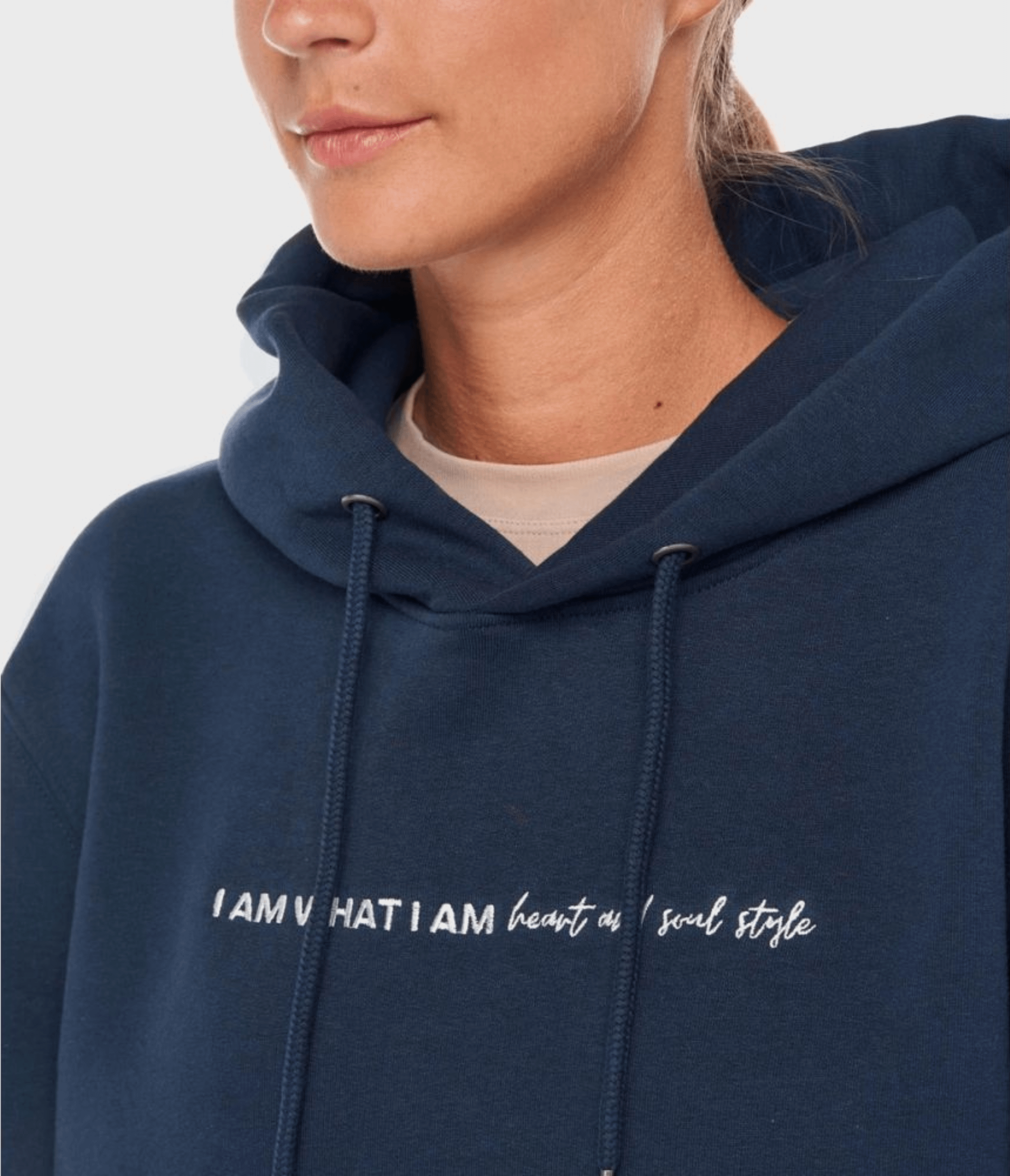 FELPA CON CAPPUCCIO TRIBECA – I AM WHAT I AM – NIGHT BLUE