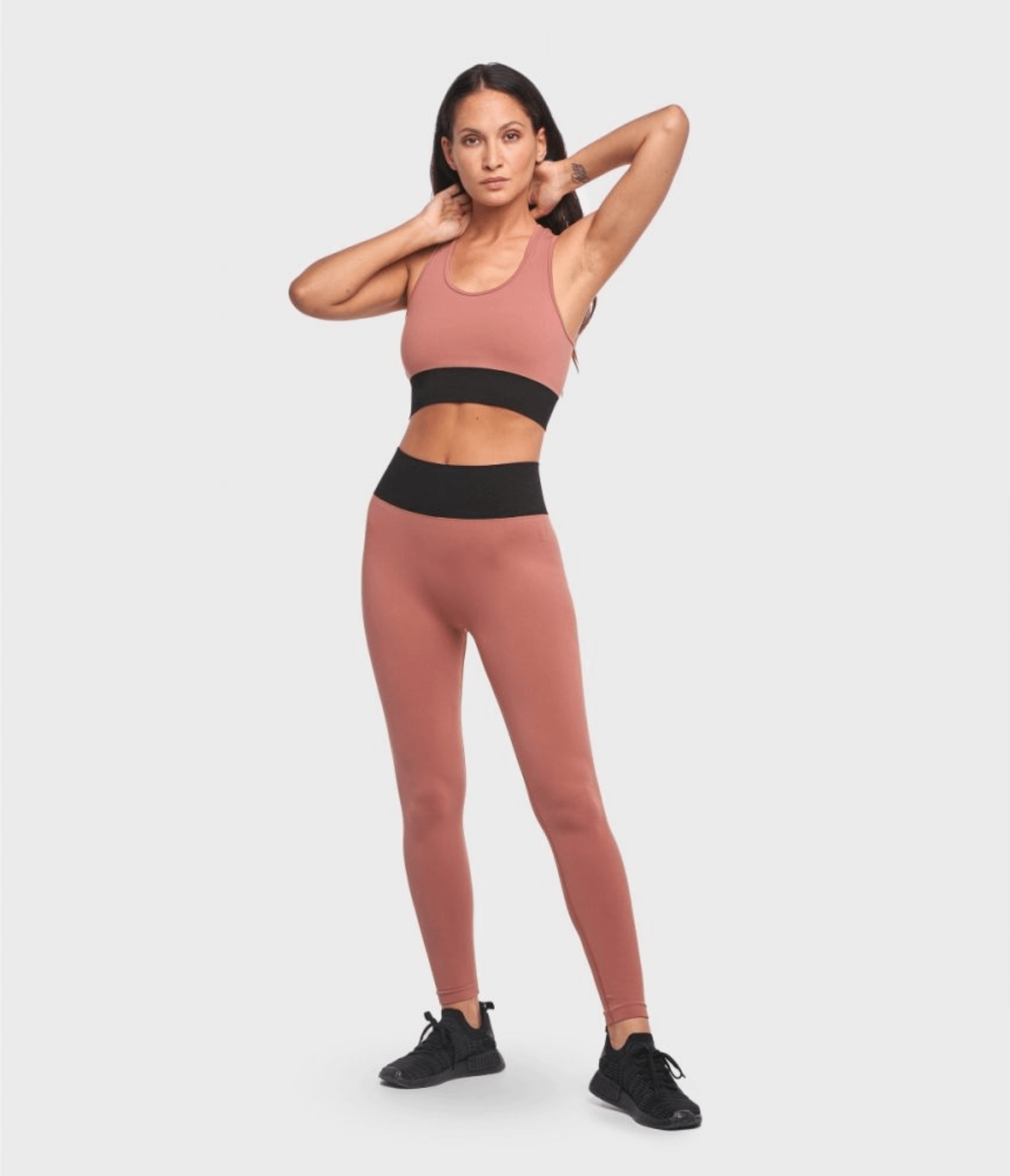 LEGGINGS SPORTIVO RIVINGTON - BRB – DESERT ROSE/BLACK