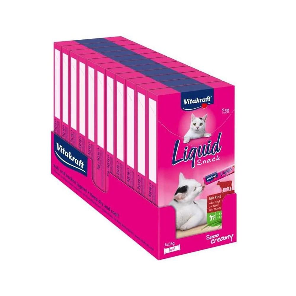 Vitakraft Cat Liquid-Snack con Omega 3 - Multipack da 11 Confezioni