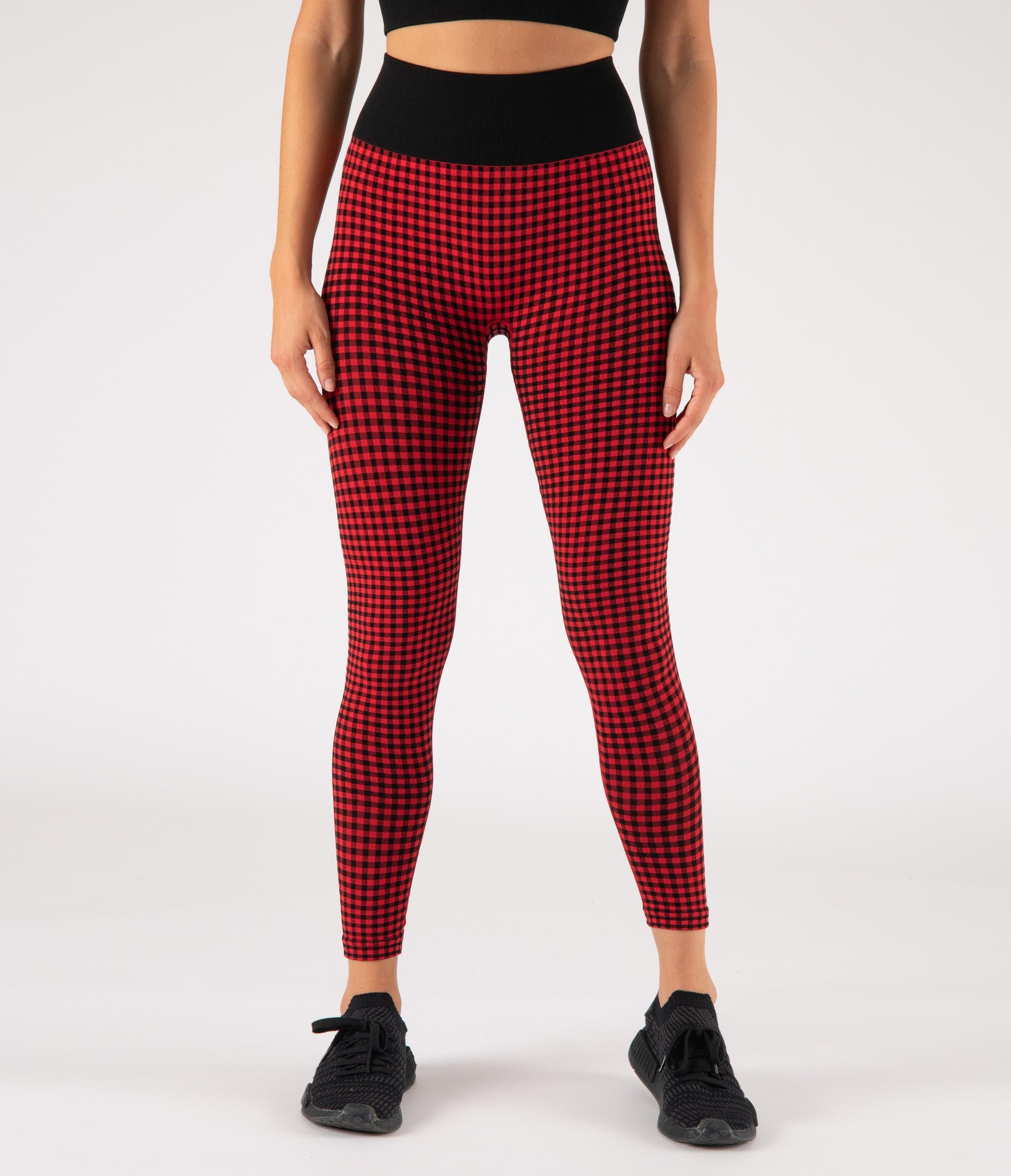 LEGGINGS SUTTON – CHECK – BLACK AND BRIGHT RED