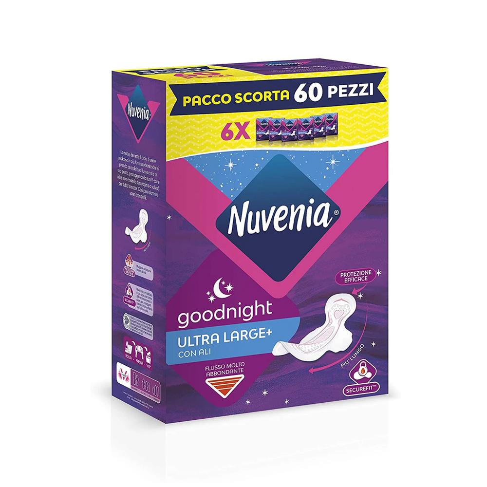 Nuvenia Goodnight Ultra Large+ con Ali Pacco Scorta 60 pezzi