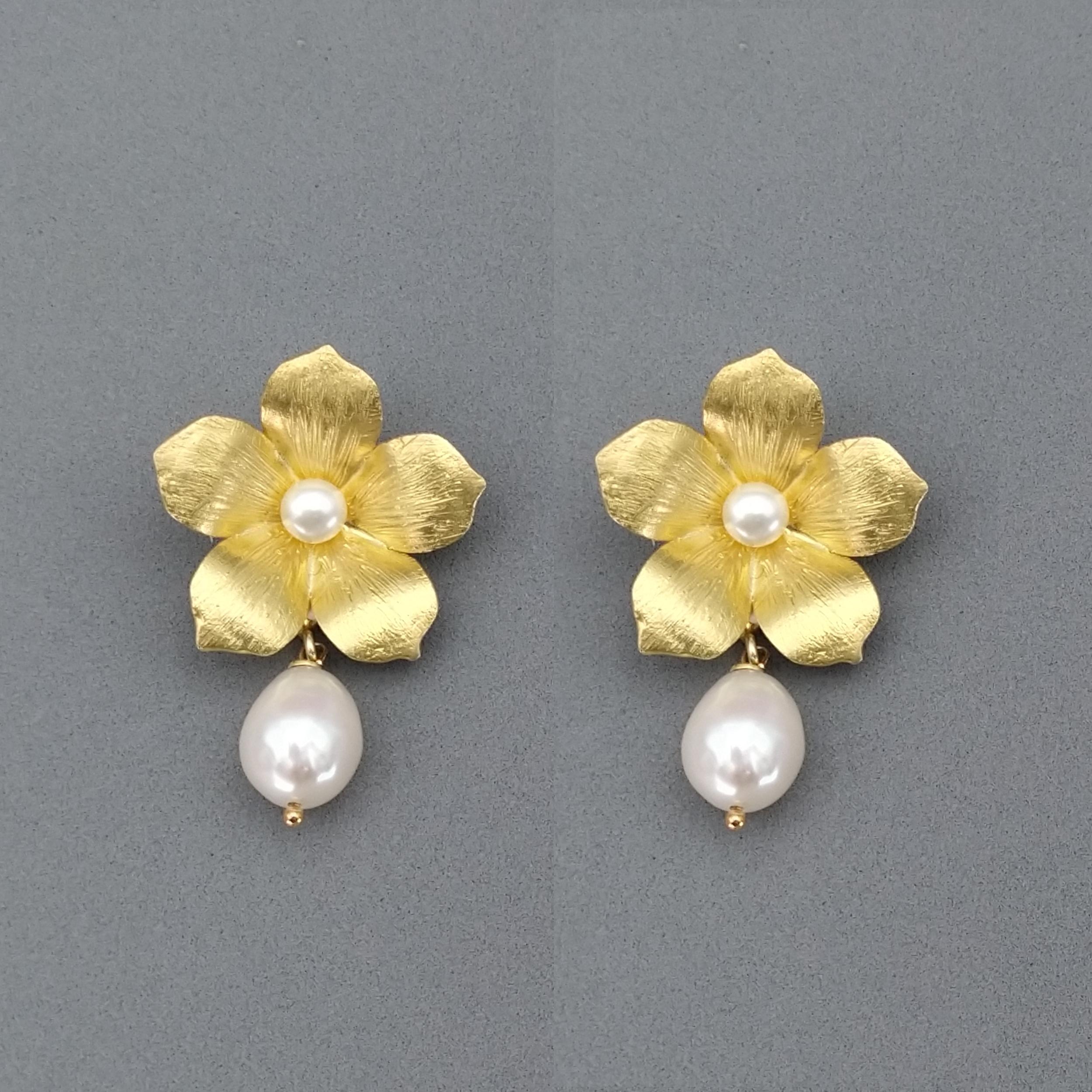 earrings silver pearls/CP11.EA.Arg18K