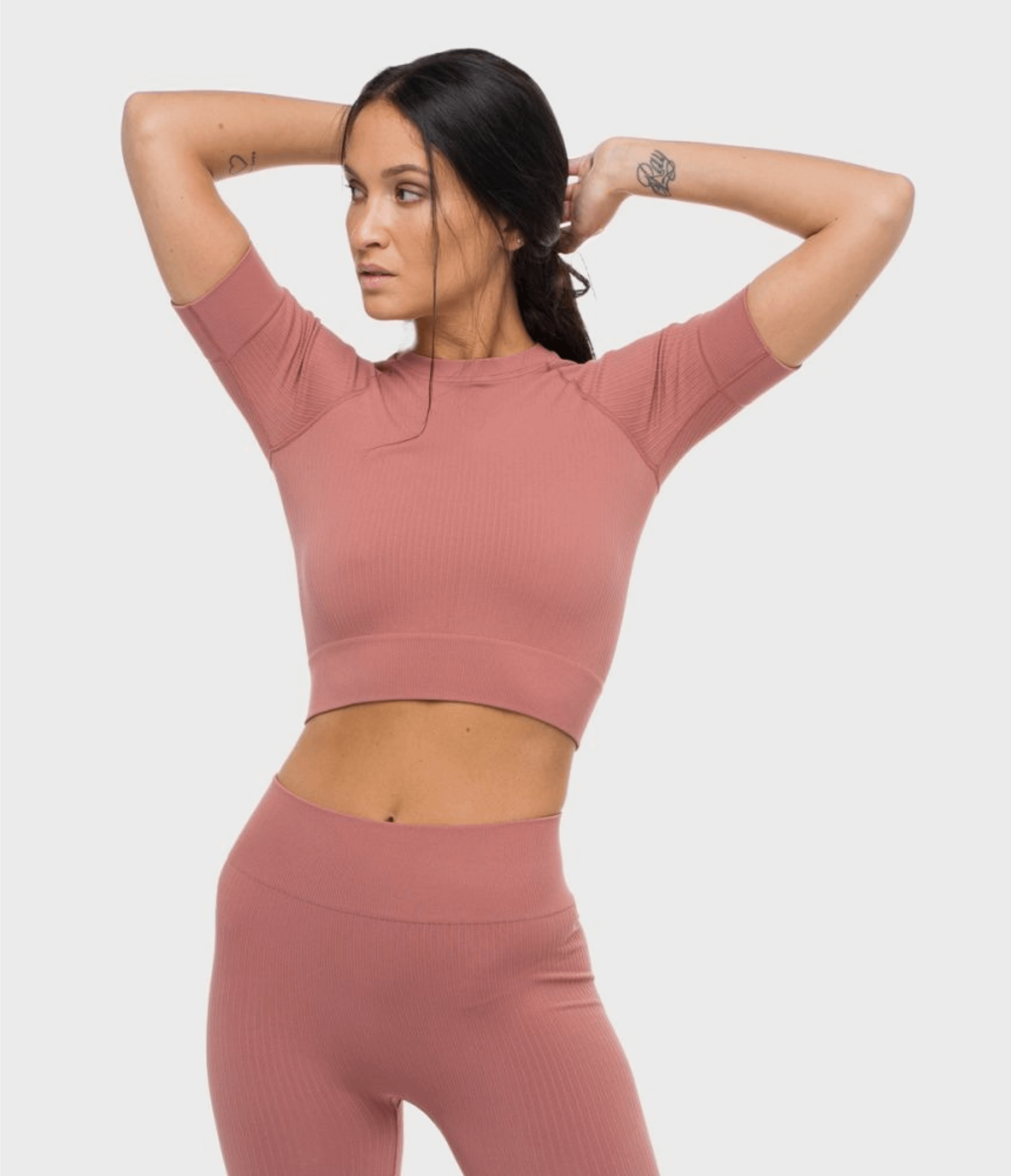 CROP TOP SPORTIVO NORA - INFINITY - DESERT ROSE