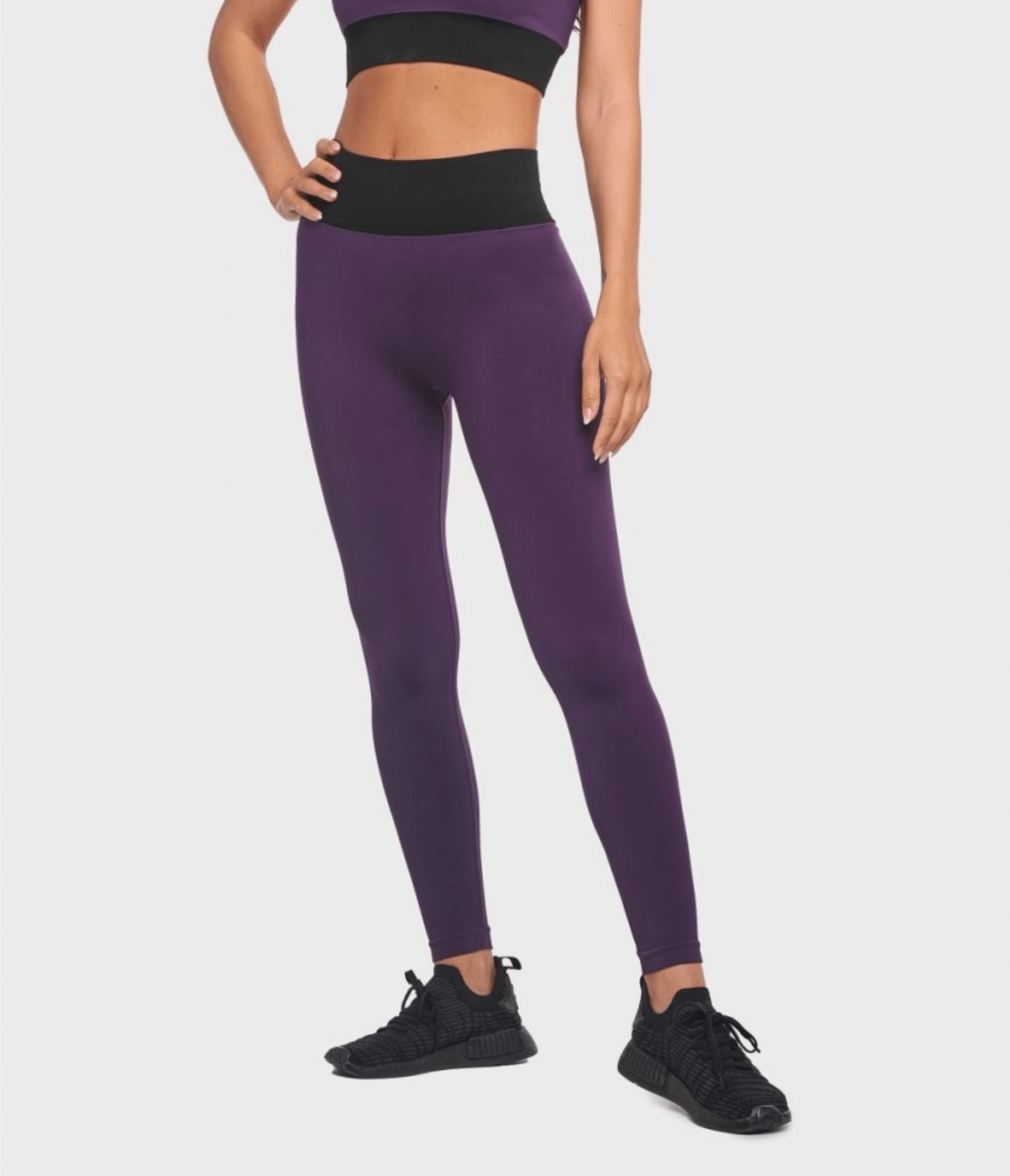 LEGGINGS SPORTIVO RIVINGTON - BRB – DARK PURPLE/BLACK