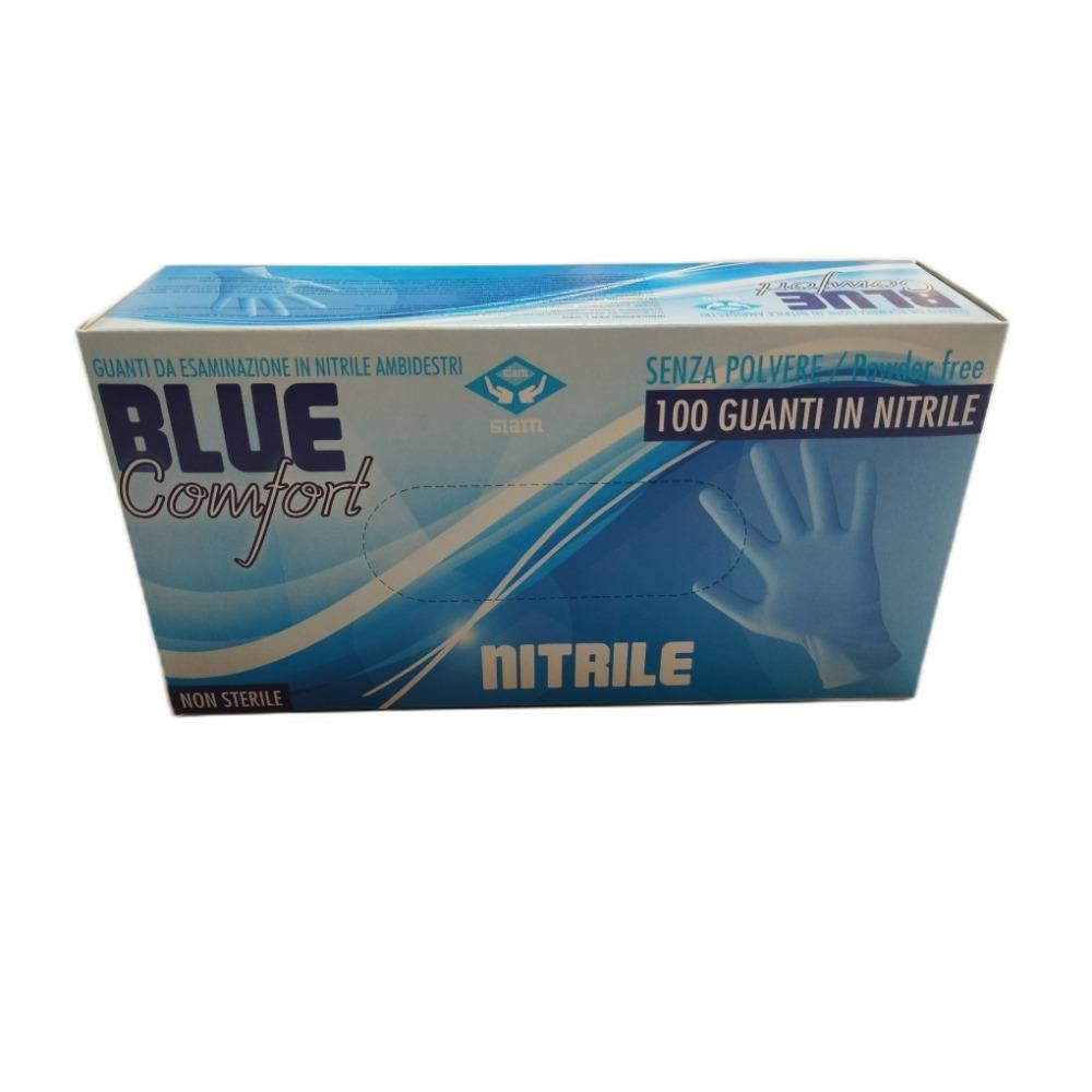 100 Guanti in nitrile Blue Comfort M senza polvere