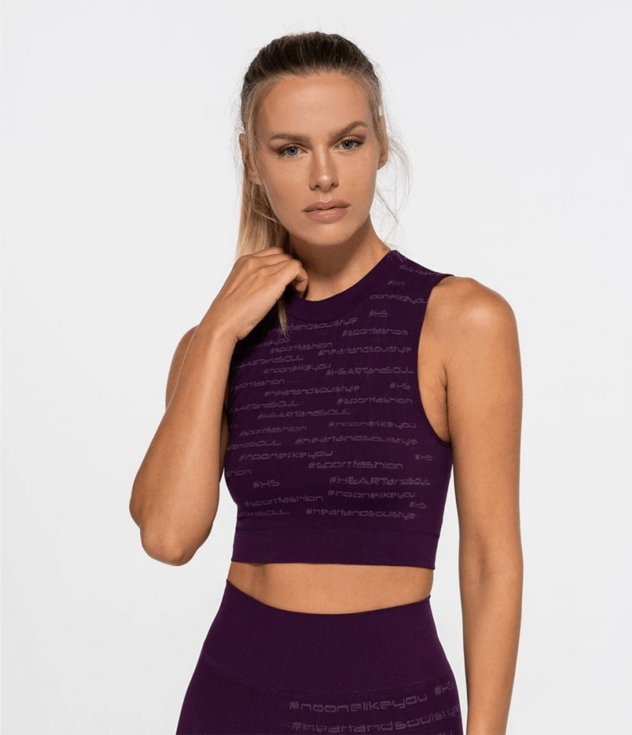 TOP VICTORIA PERGAMENA PURPLE - SEAMLESS