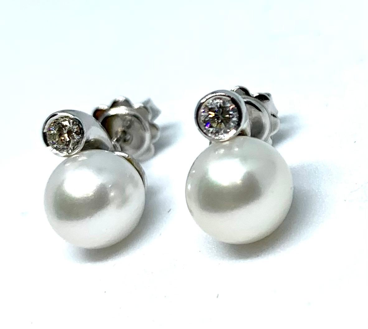 orecchini con perle e diamanti