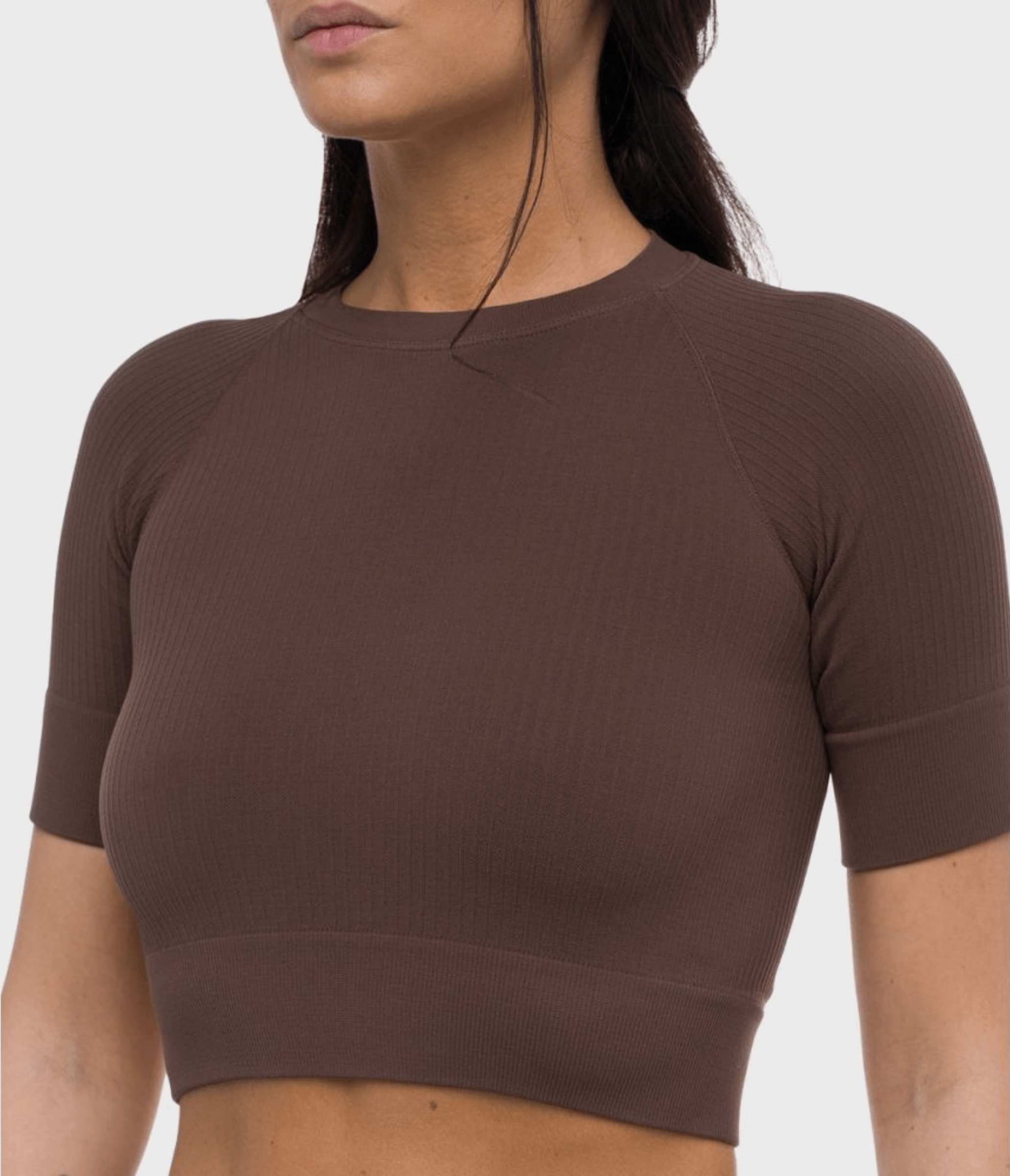 CROP TOP SPORTIVO NORA - INFINITY - CHESTNUT