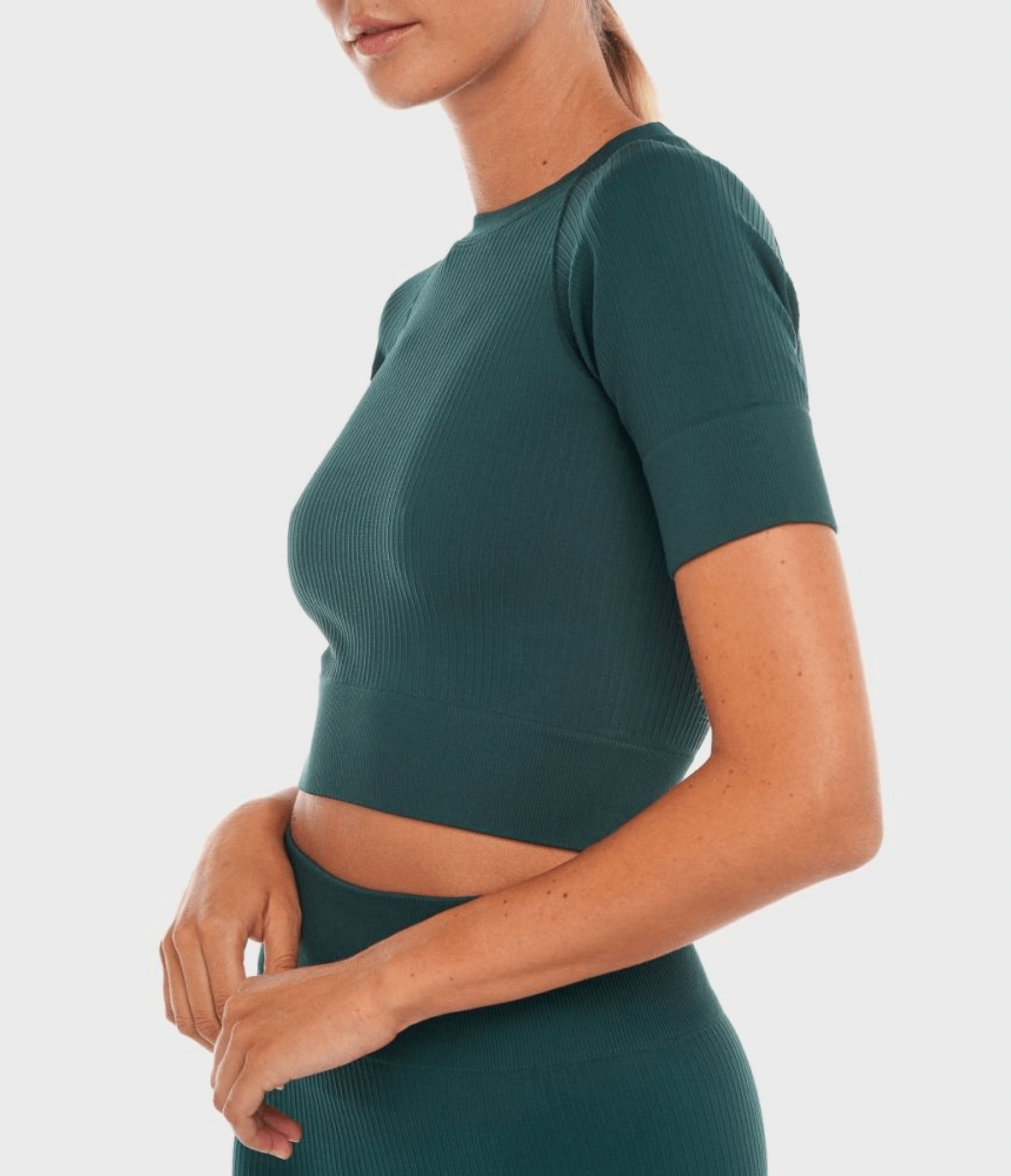 CROP TOP SPORTIVO NORA - INFINITY – DEEP GREEN