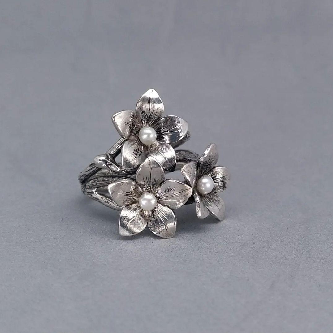 ring silver pearls/CP6.RG3.ArgB