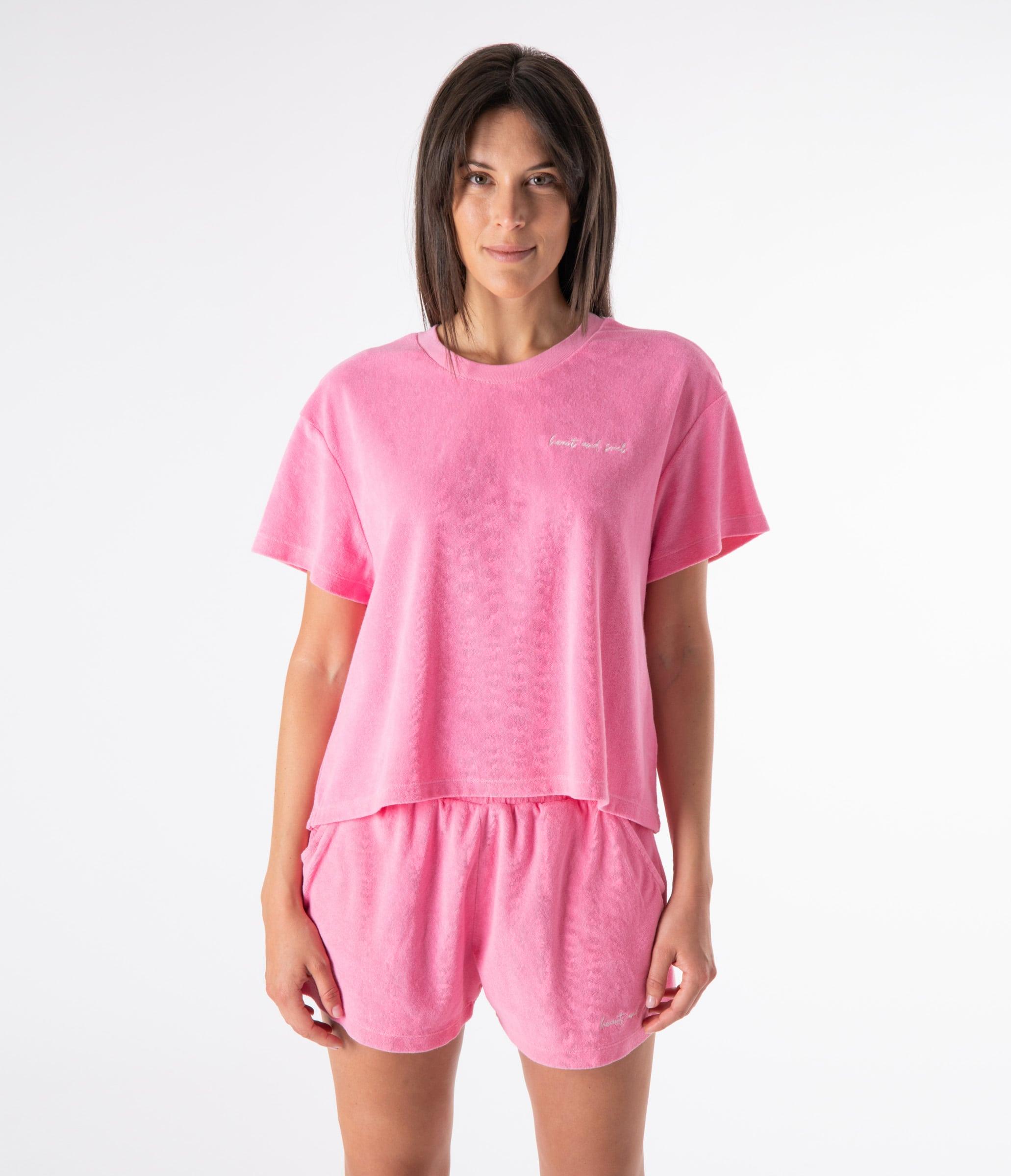 T-SHIRT IN SPUGNA VIRGINIA – PINK