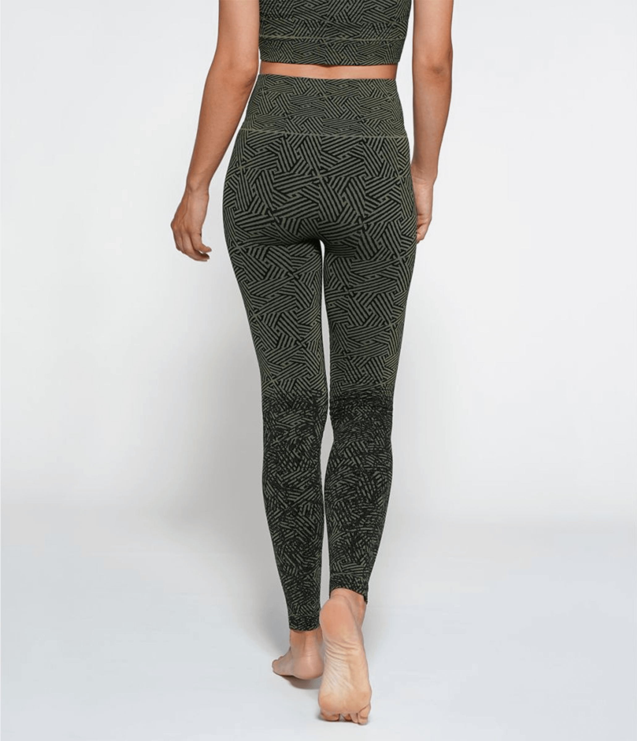 LEGGINGS DAKOTA REEF MILITARY GREEN/BLACK - SEAMLESS