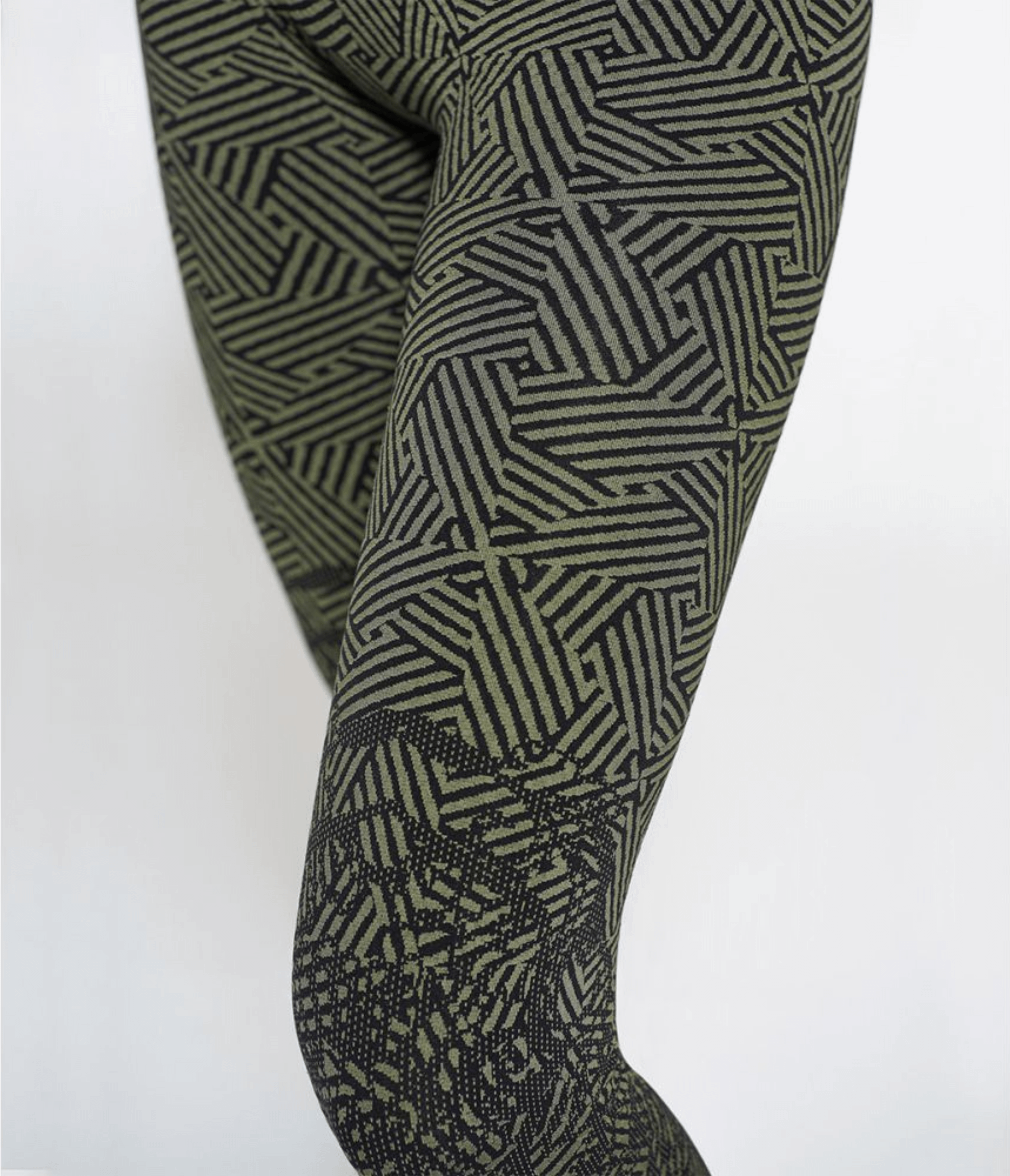 LEGGINGS DAKOTA REEF MILITARY GREEN/BLACK - SEAMLESS