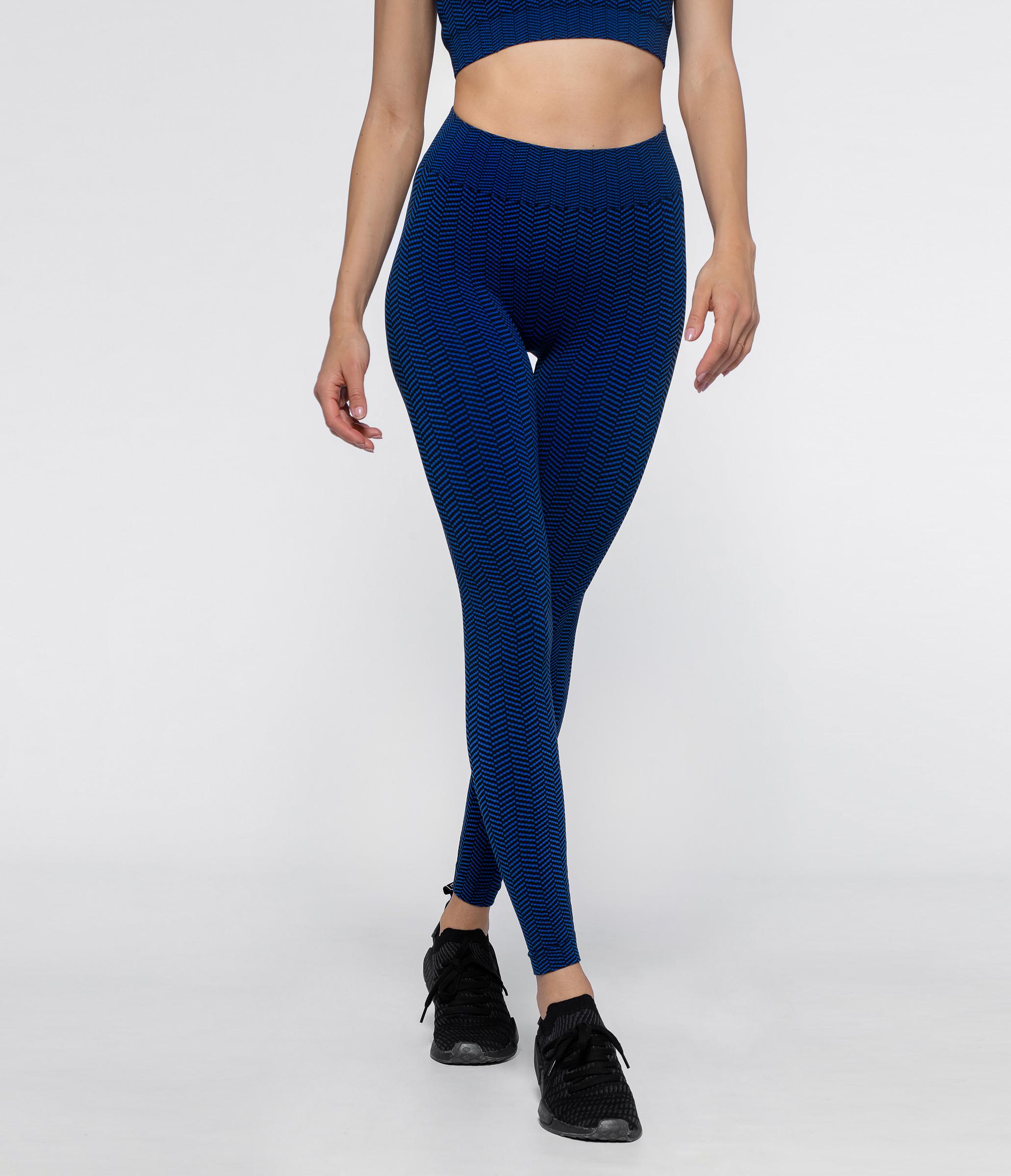 LEGGINGS SPORTIVO DAKOTA HERRINGBONE - BLUE/BLACK