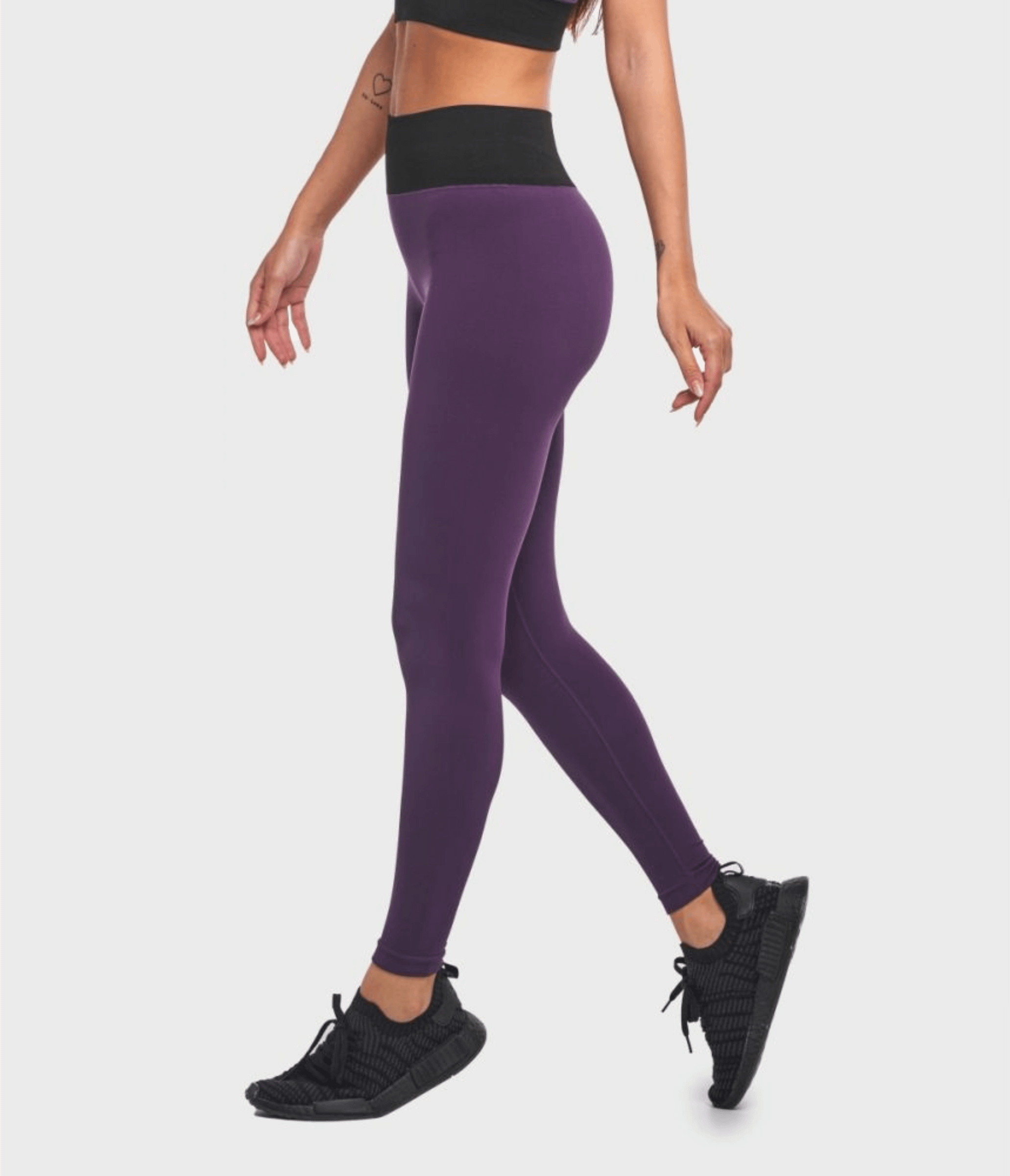 LEGGINGS SPORTIVO RIVINGTON - BRB – DARK PURPLE/BLACK