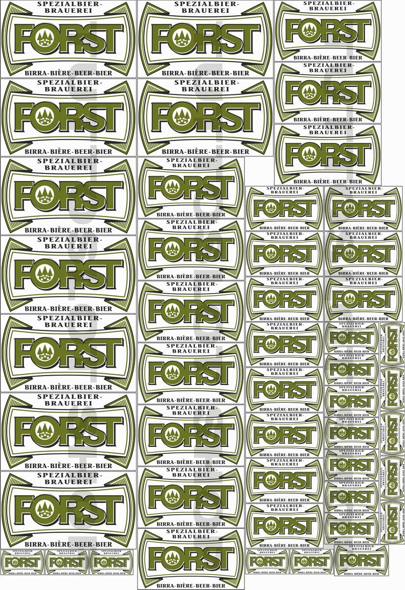 Foglio adesivi in vinile con logo FORST - Self adhesive vinyl FORST logo sticker