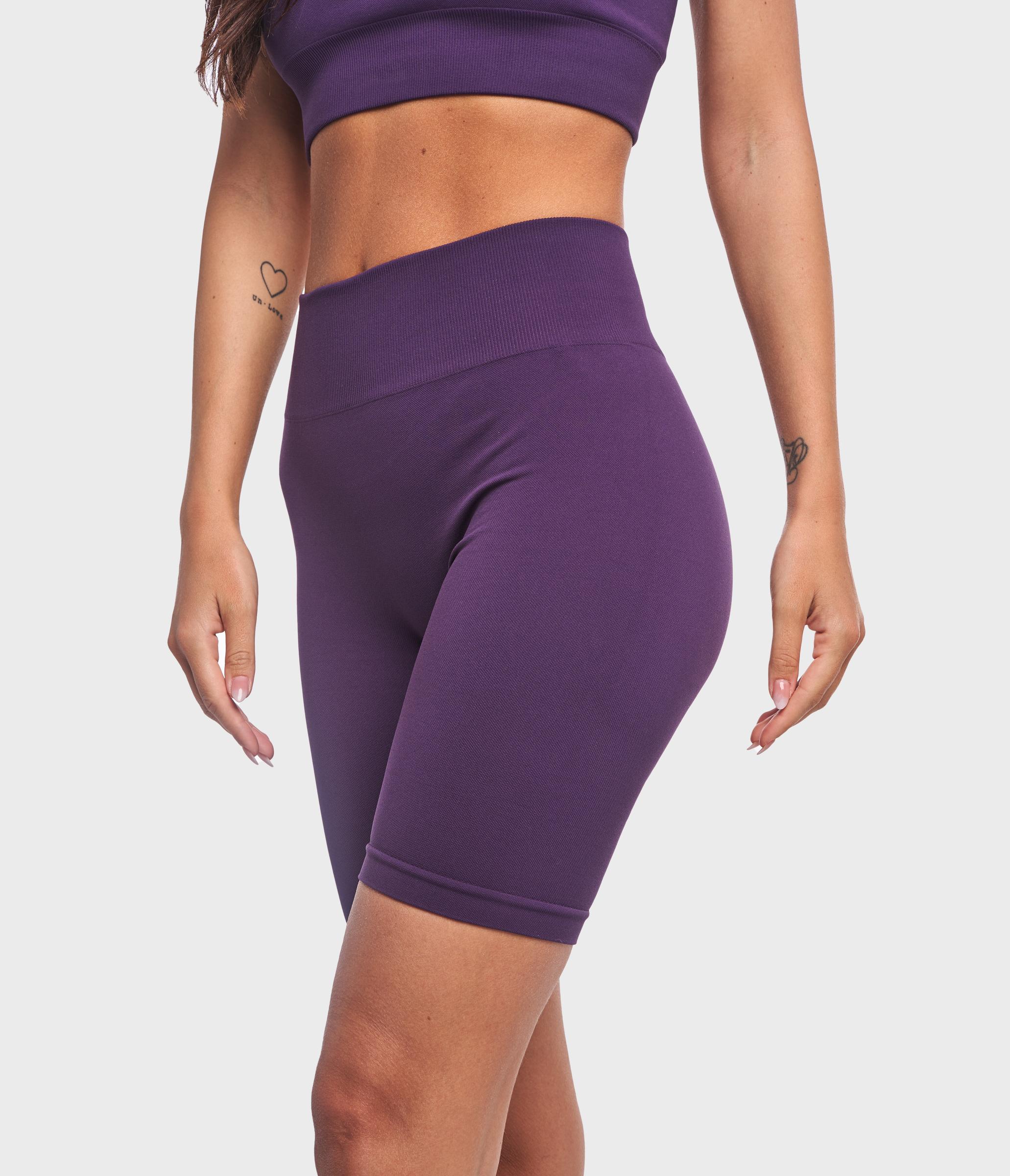 BIKER SHORTS SPORTIVI LEN ONE BLOCK - DARK PURPLE